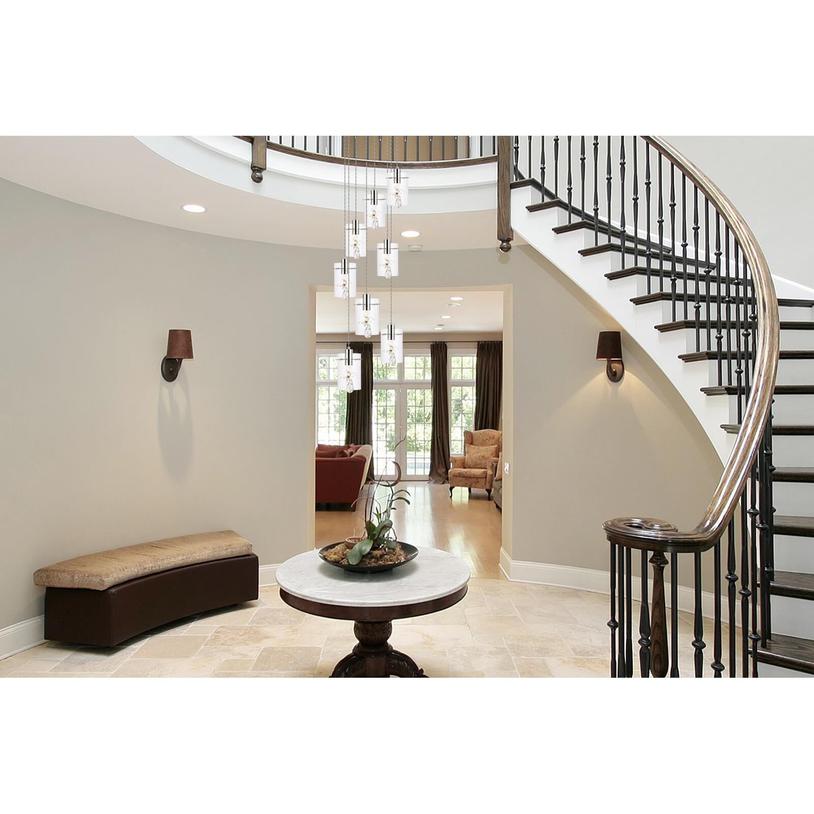 Hana 18 Inch 8 Light LED Multi Light Pendant by Elegant Lighting