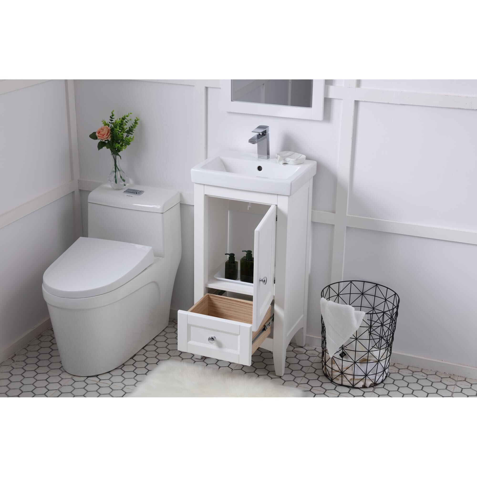 Shown in White finish