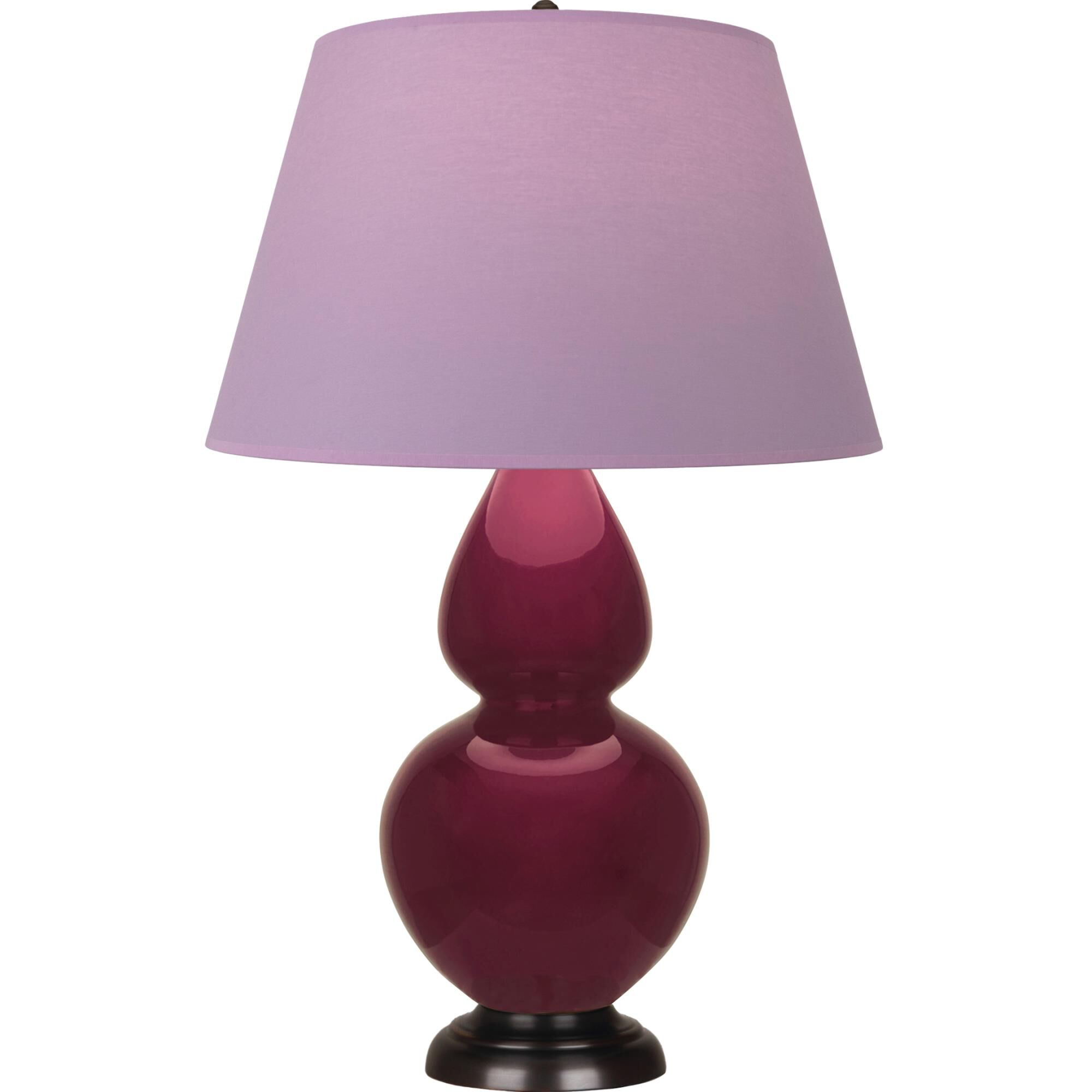 Shown in Sugar Plum Glazed finish and Lavender with Plum Lining shade and Deep Patina Bronze accent