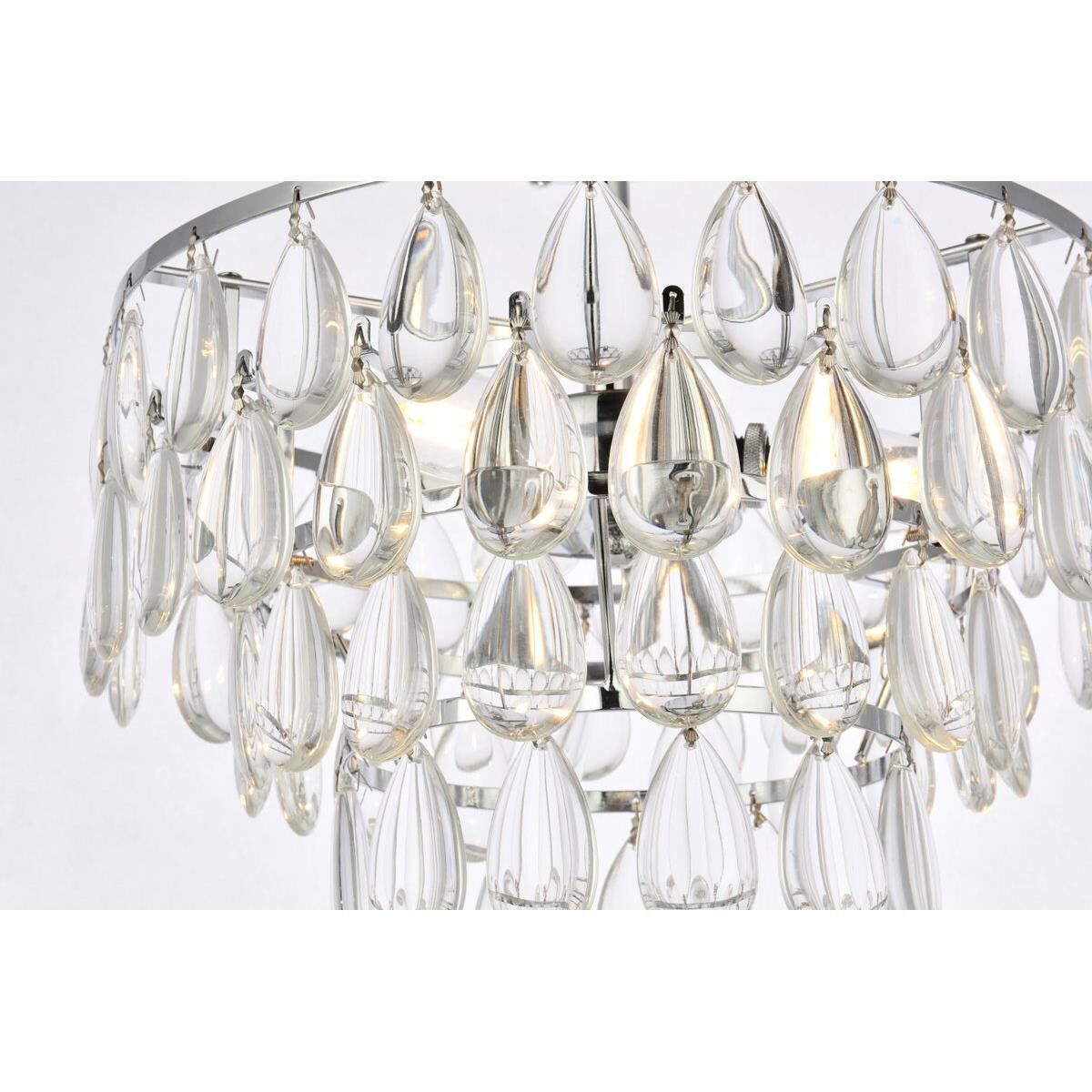 Mila 14 Inch 3 Light Flush Mount by Elegant Lighting