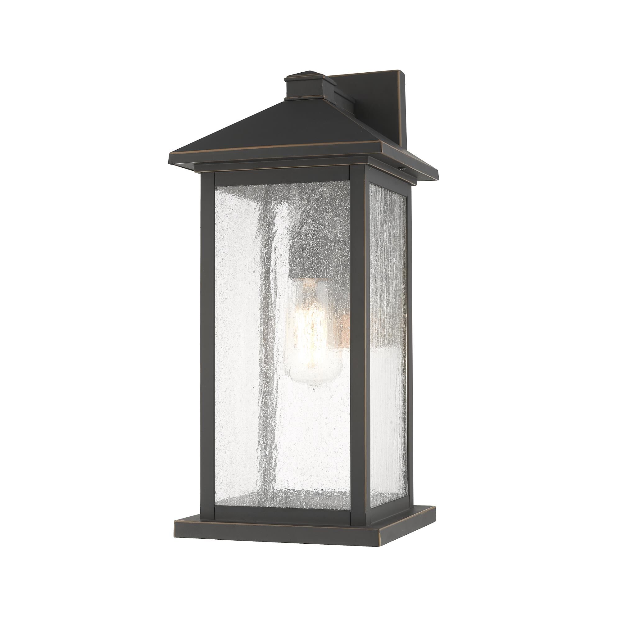 Shown in Oil Rubbed Bronze finish and Glass shade
