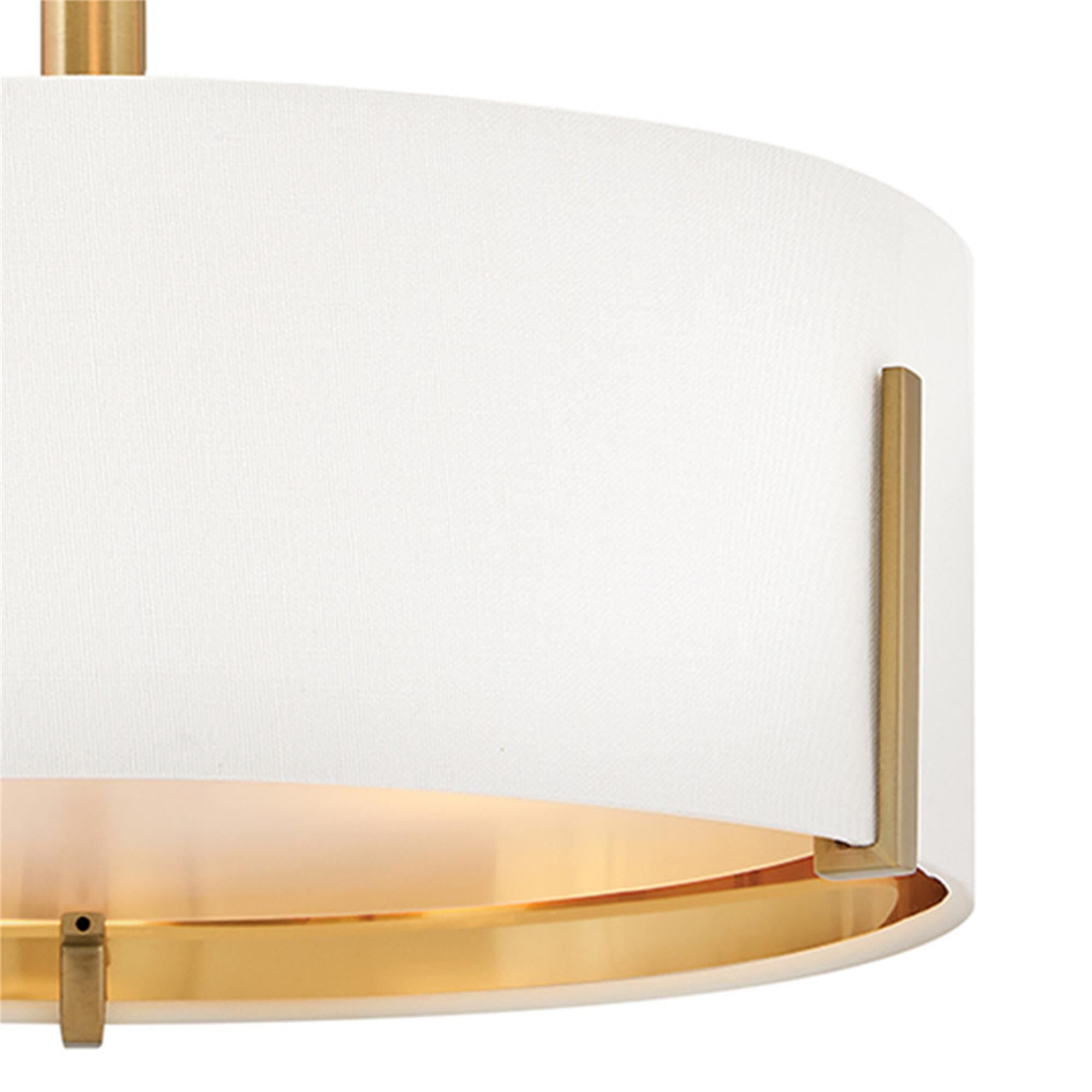 Halle 14 Inch 3 Light Semi Flush Mount,