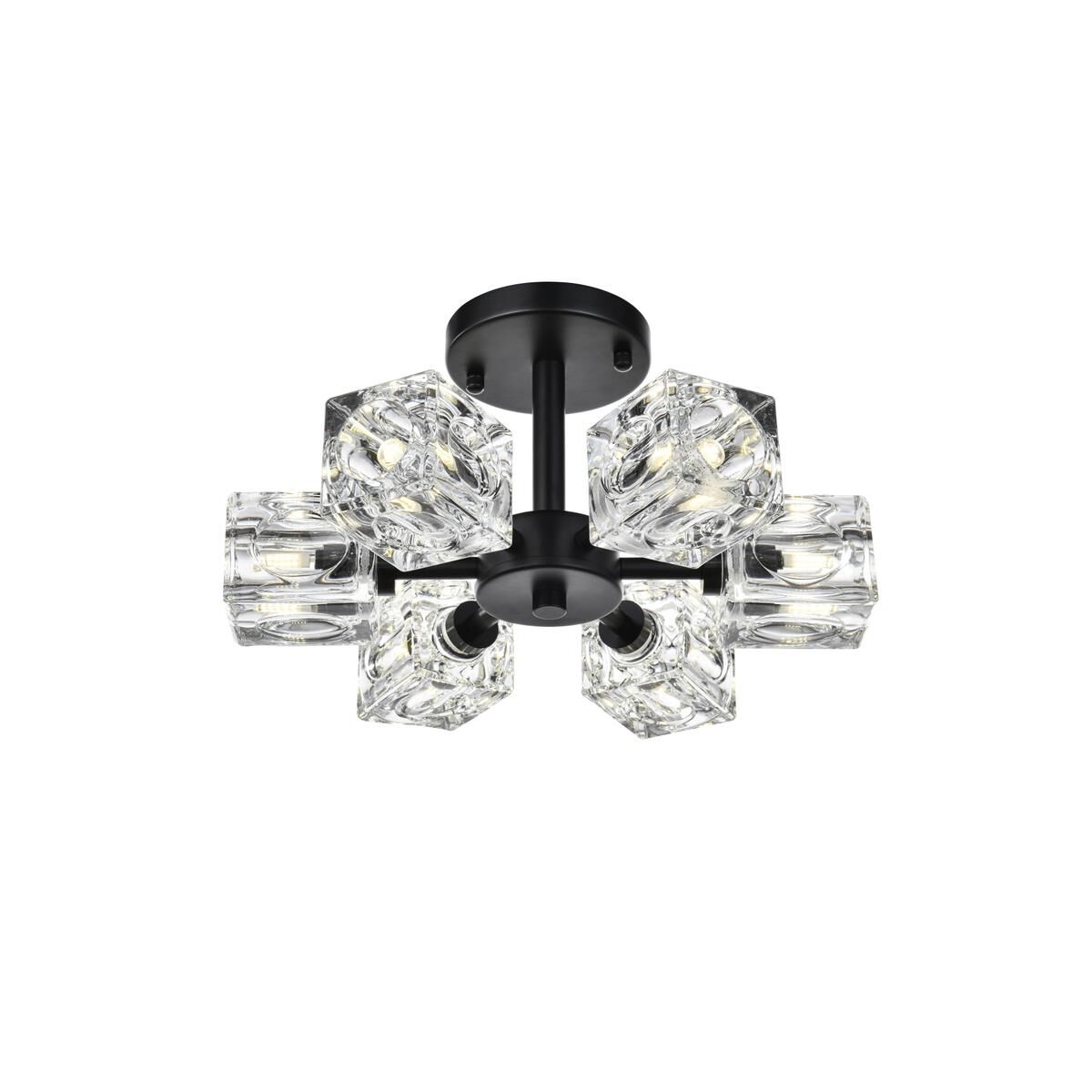 Shown in Black finish and Clear Royal Cut crystal