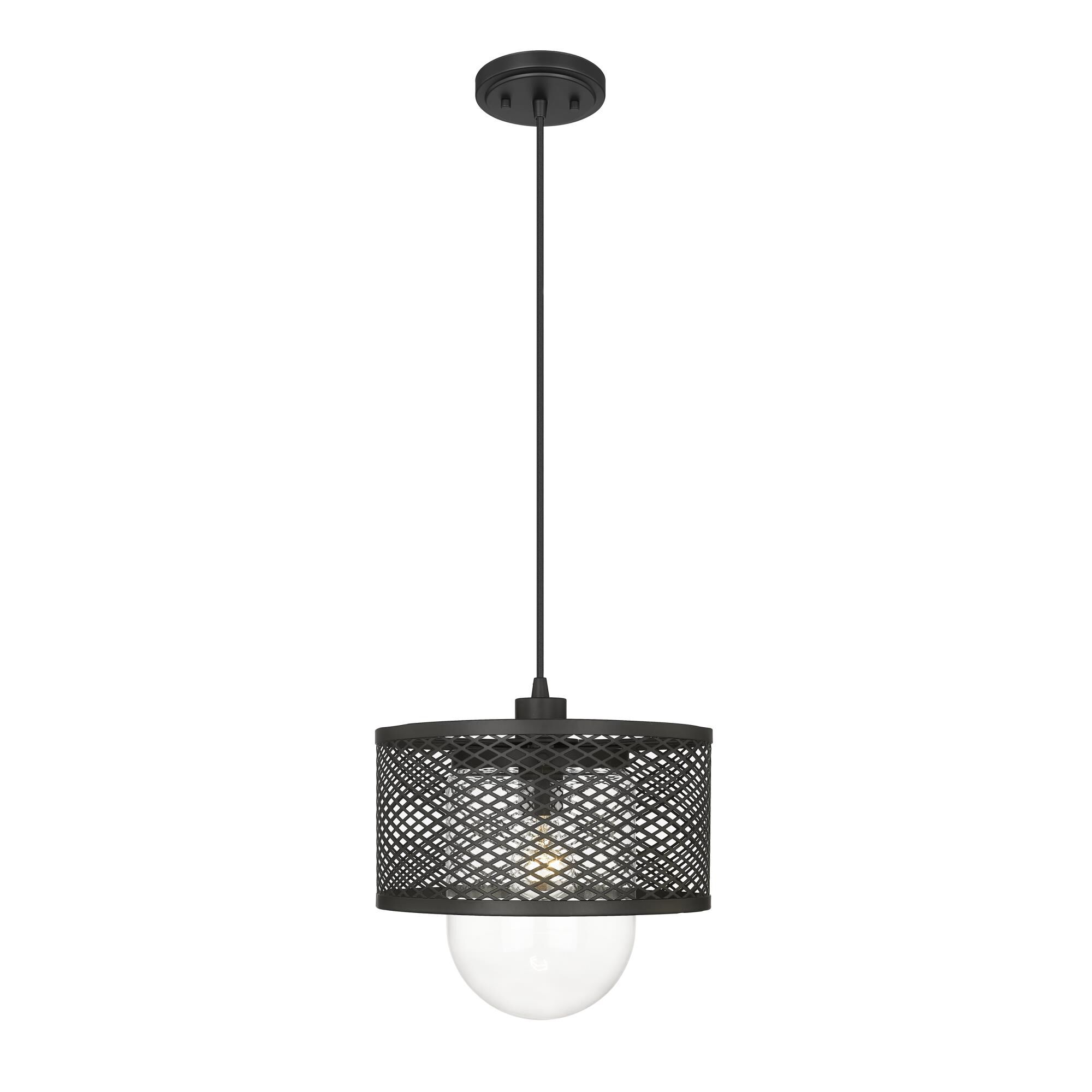 Shown in Matte Black finish and Clear glass