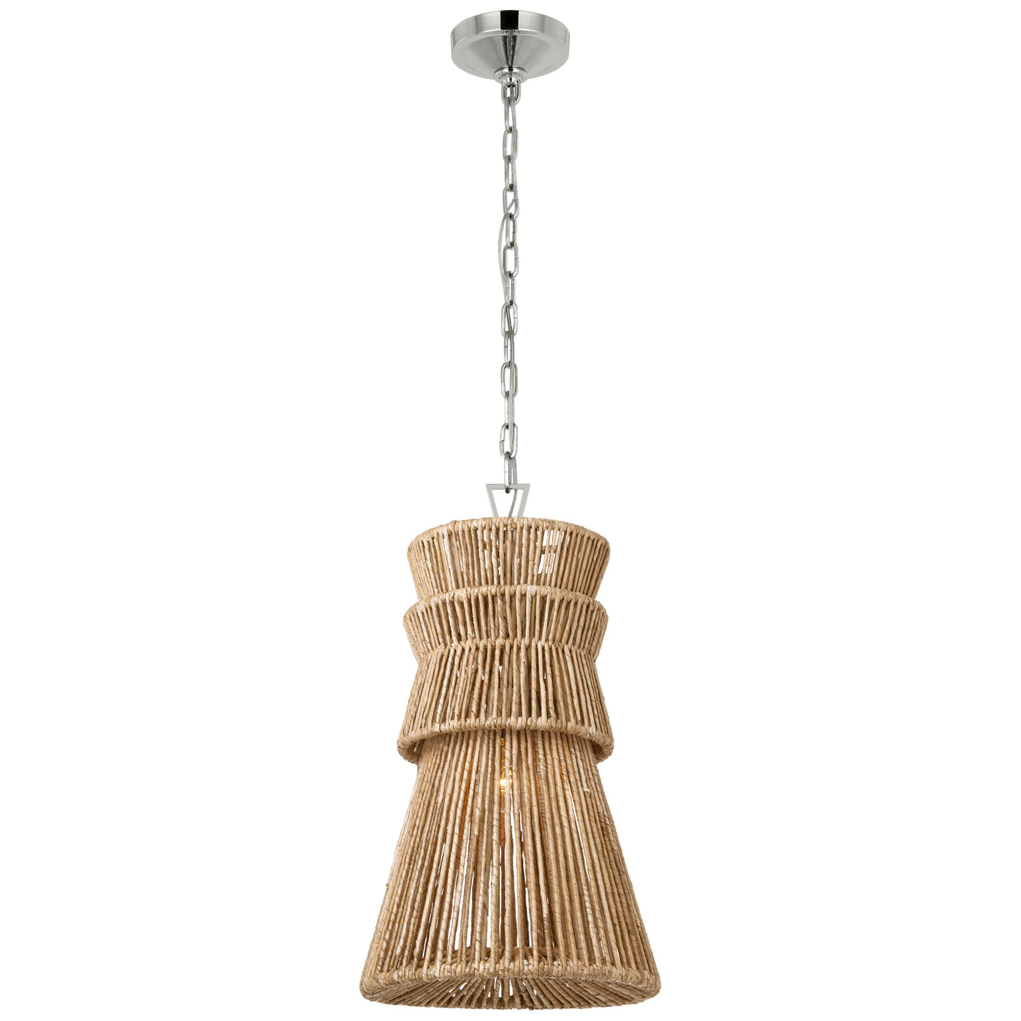 Shown in Polished Nickel and Natural Abaca finish