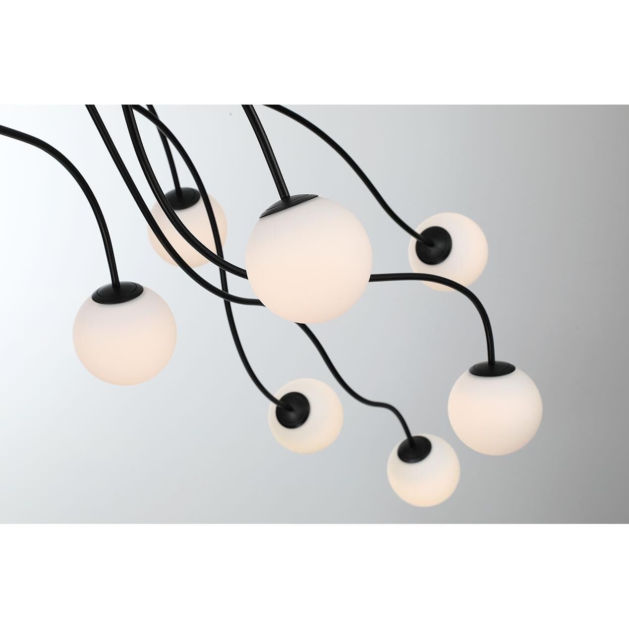 Shown in Matte Black finish and Opal Etched glass