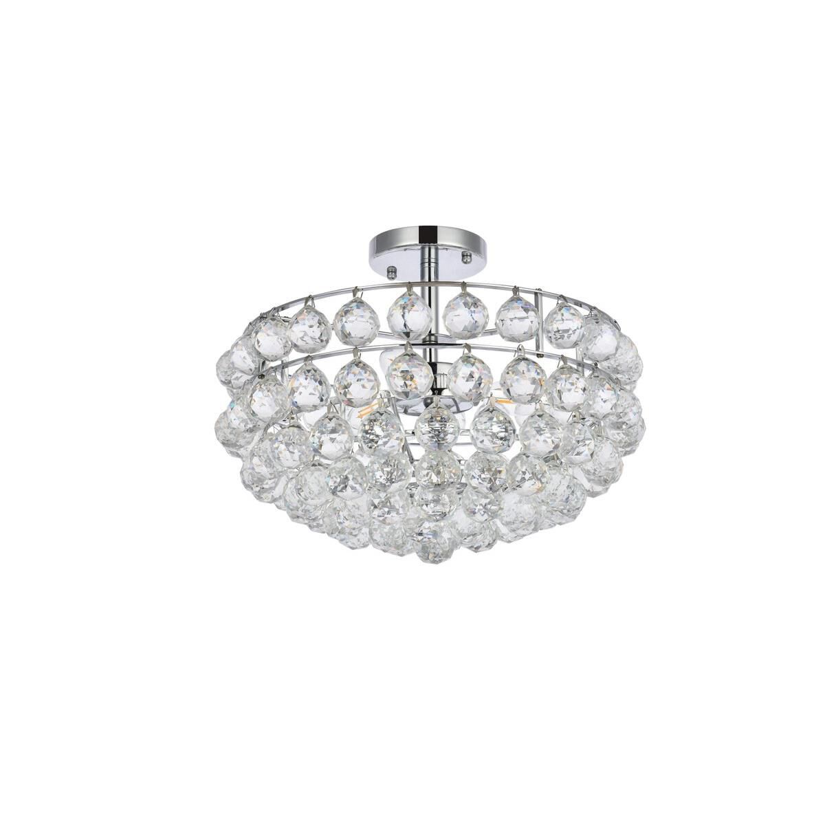 Savannah 16 Inch 3 Light Flush Mount by Elegant Lighting
