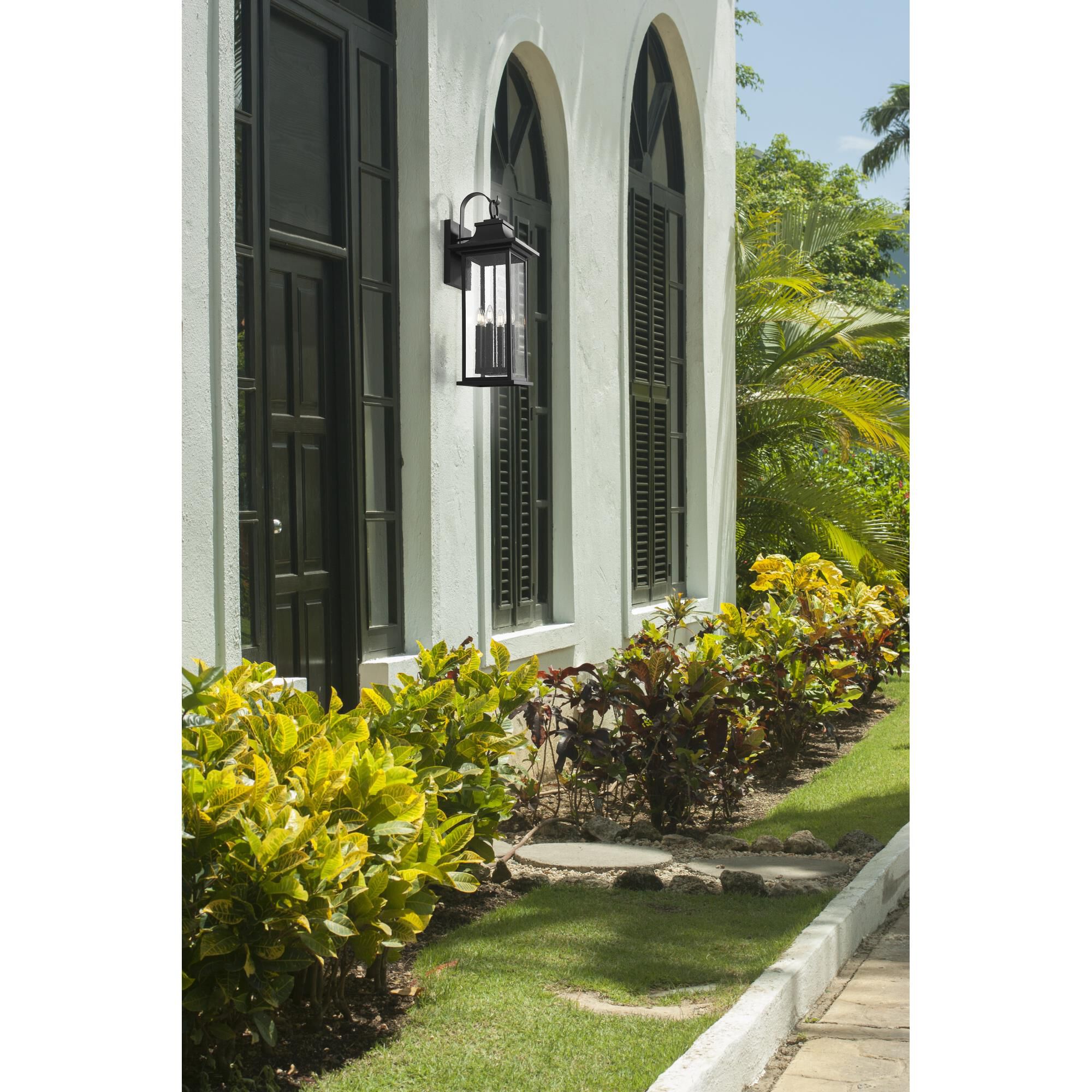 Shown in Black finish and Clear Seedy glass and Clear Seedy shade