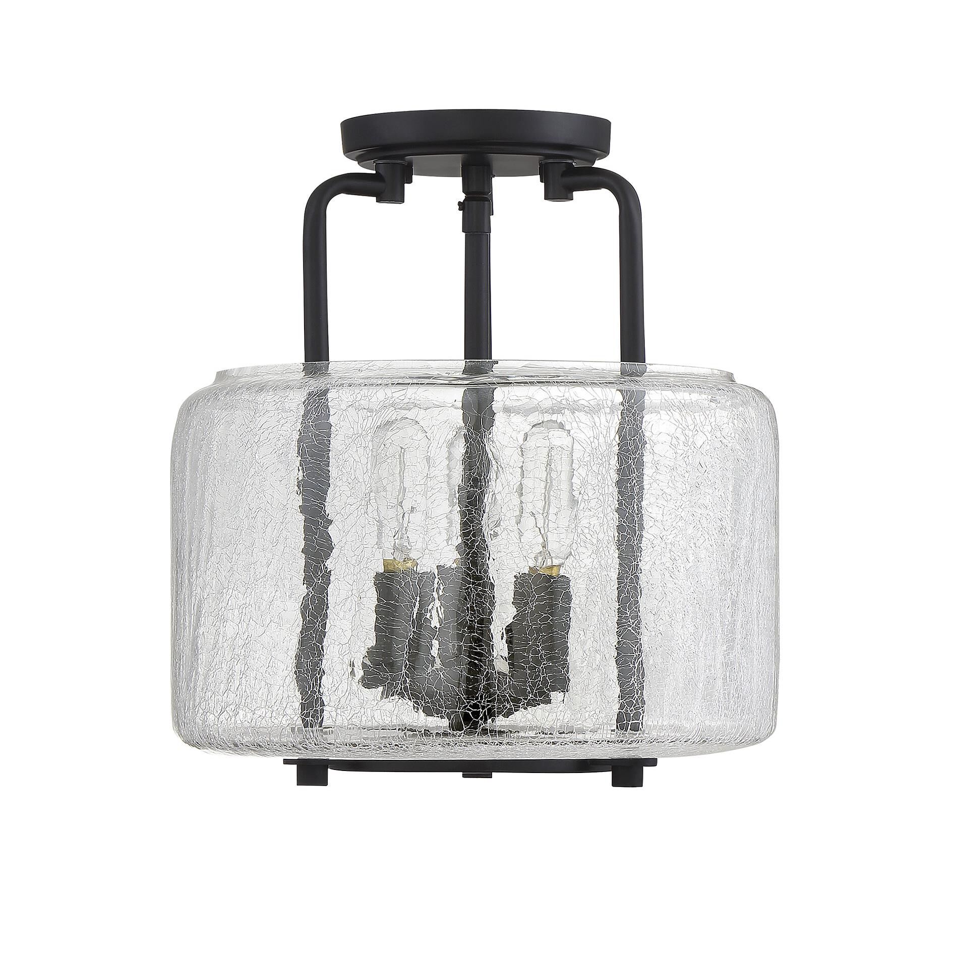 Avalon 11 Inch 3 Light Semi Flush Mount by Savoy House