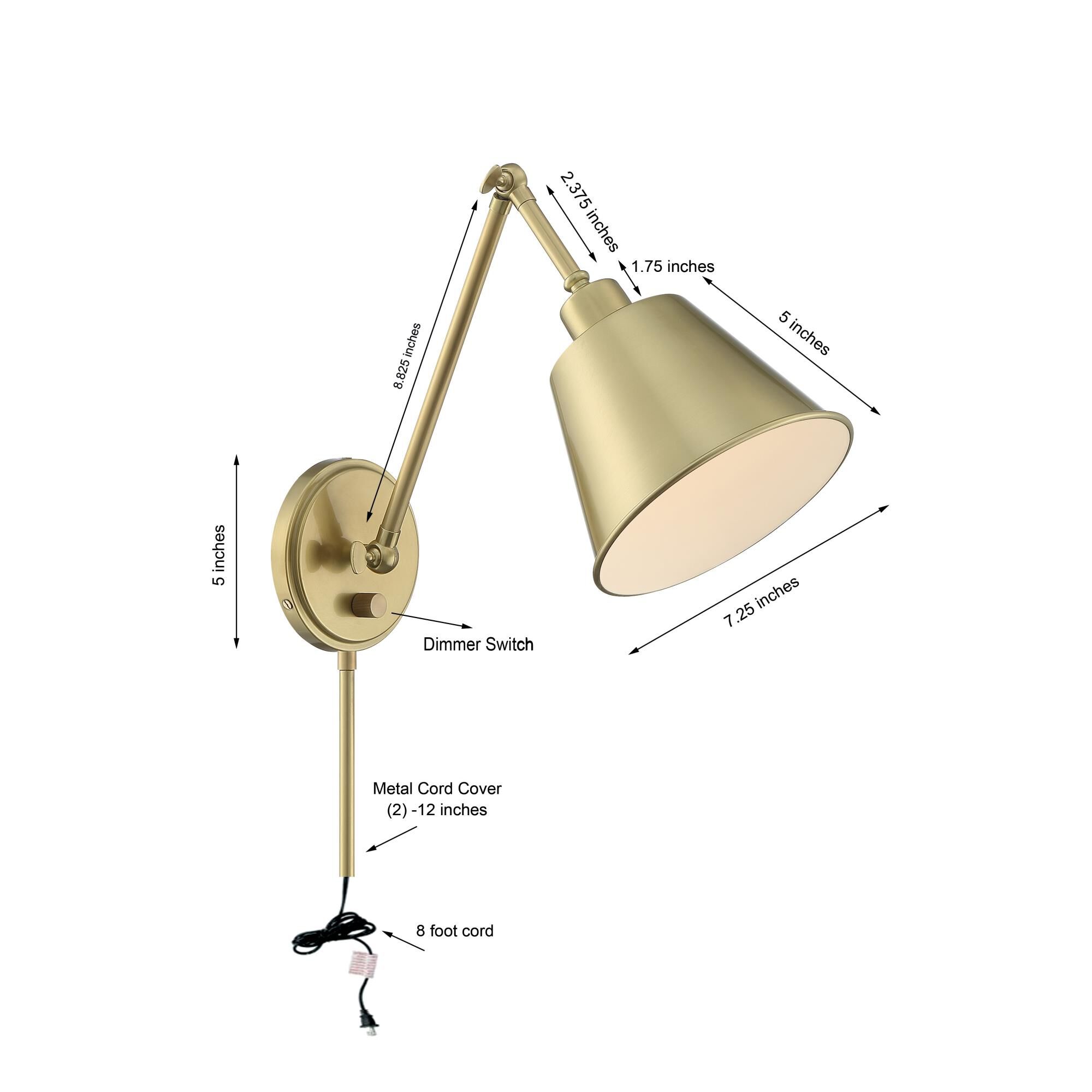 Shown in Aged Brass finish and Steel glass and Aged Brass shade