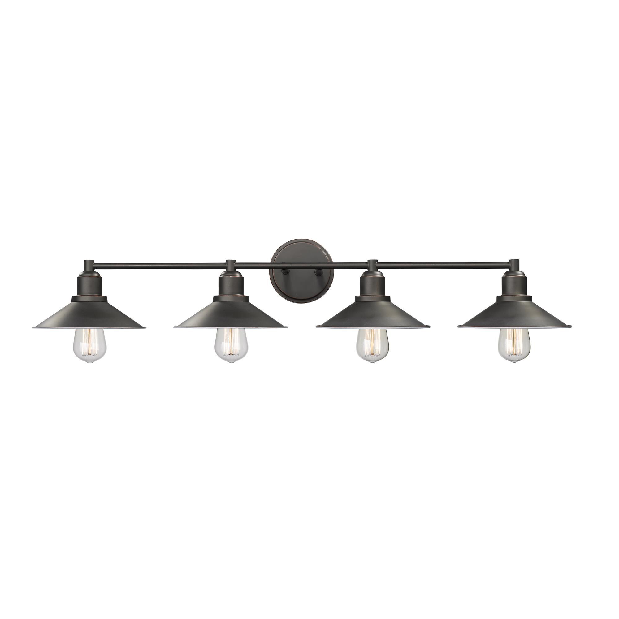 Shown in Olde Bronze finish and Steel glass and Steel shade