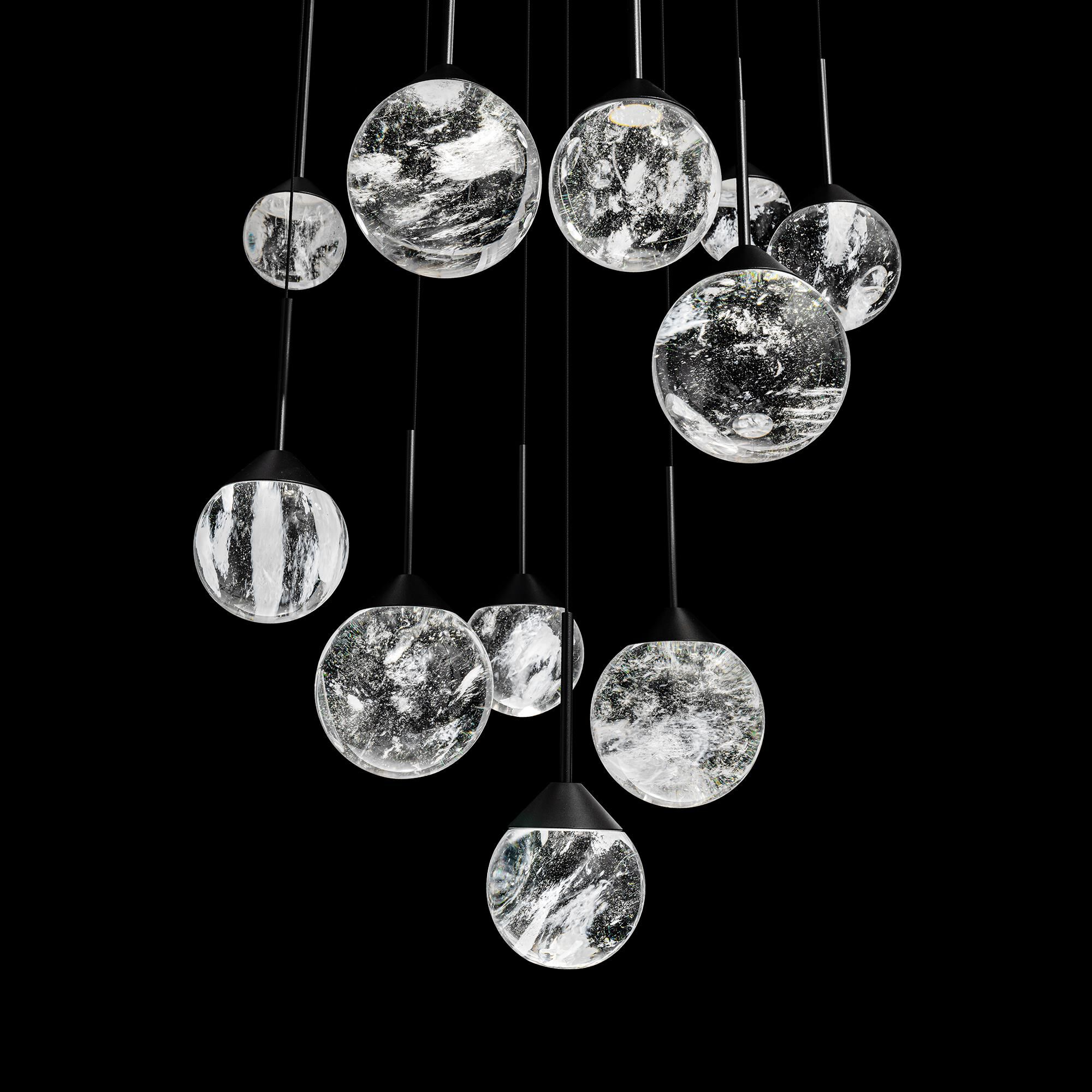 Shown in Black finish and Optic Haze Quartz Crystal crystal