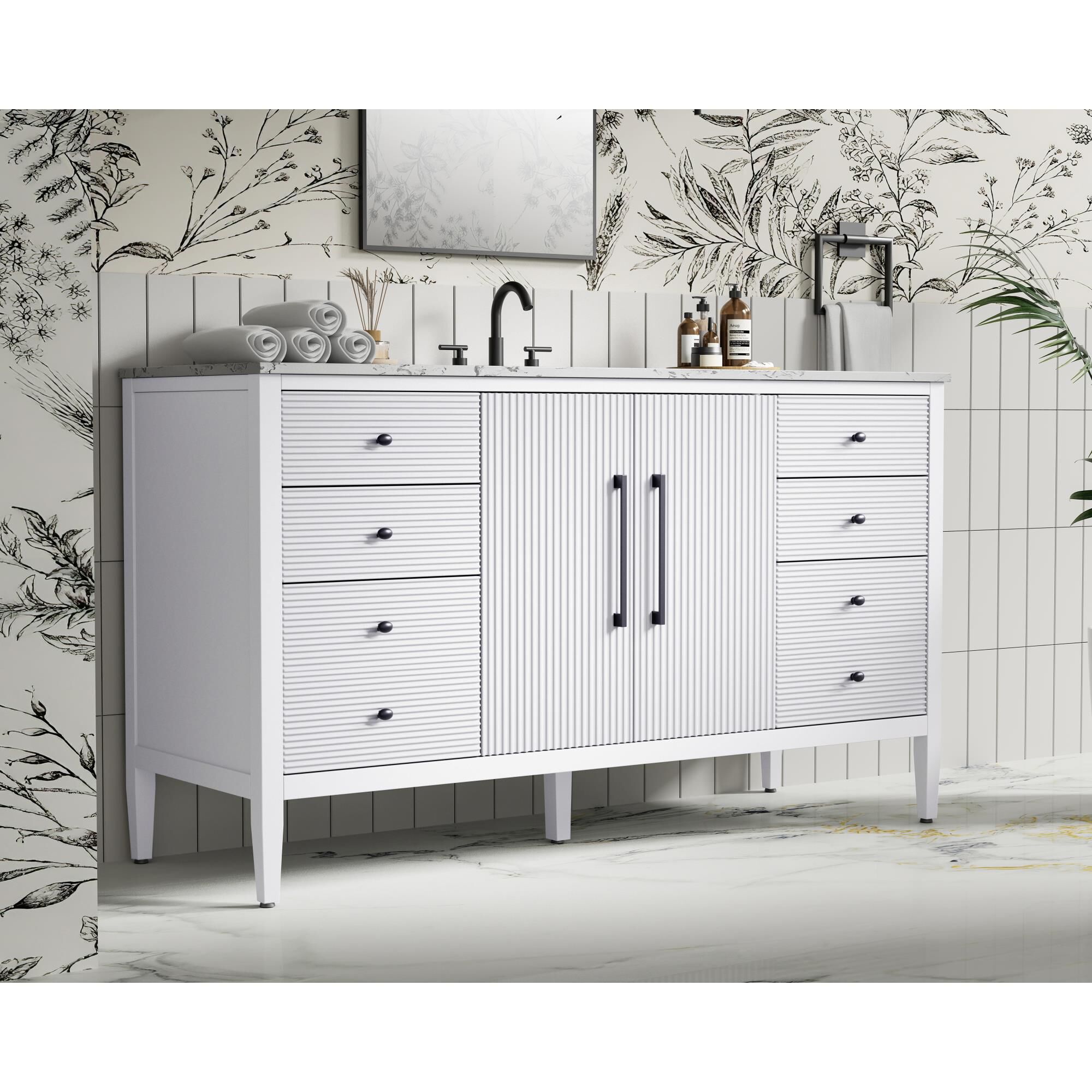 Shown in White finish