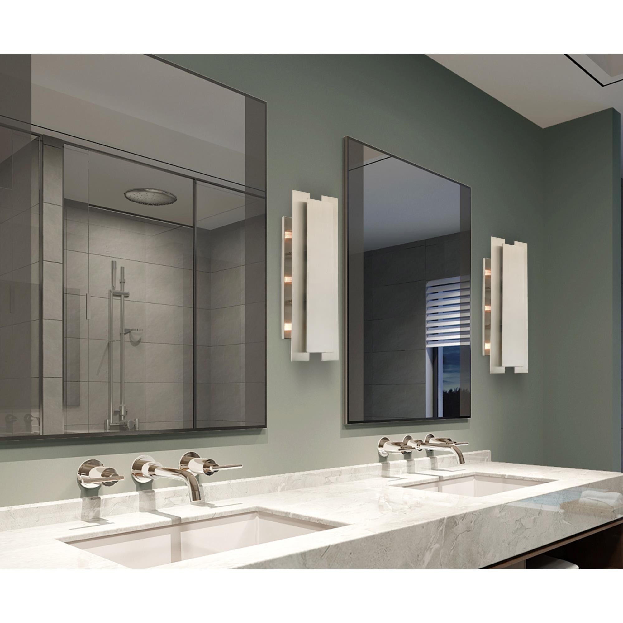 Shown in Brushed Nickel finish and Brushed Nickel Metal shade