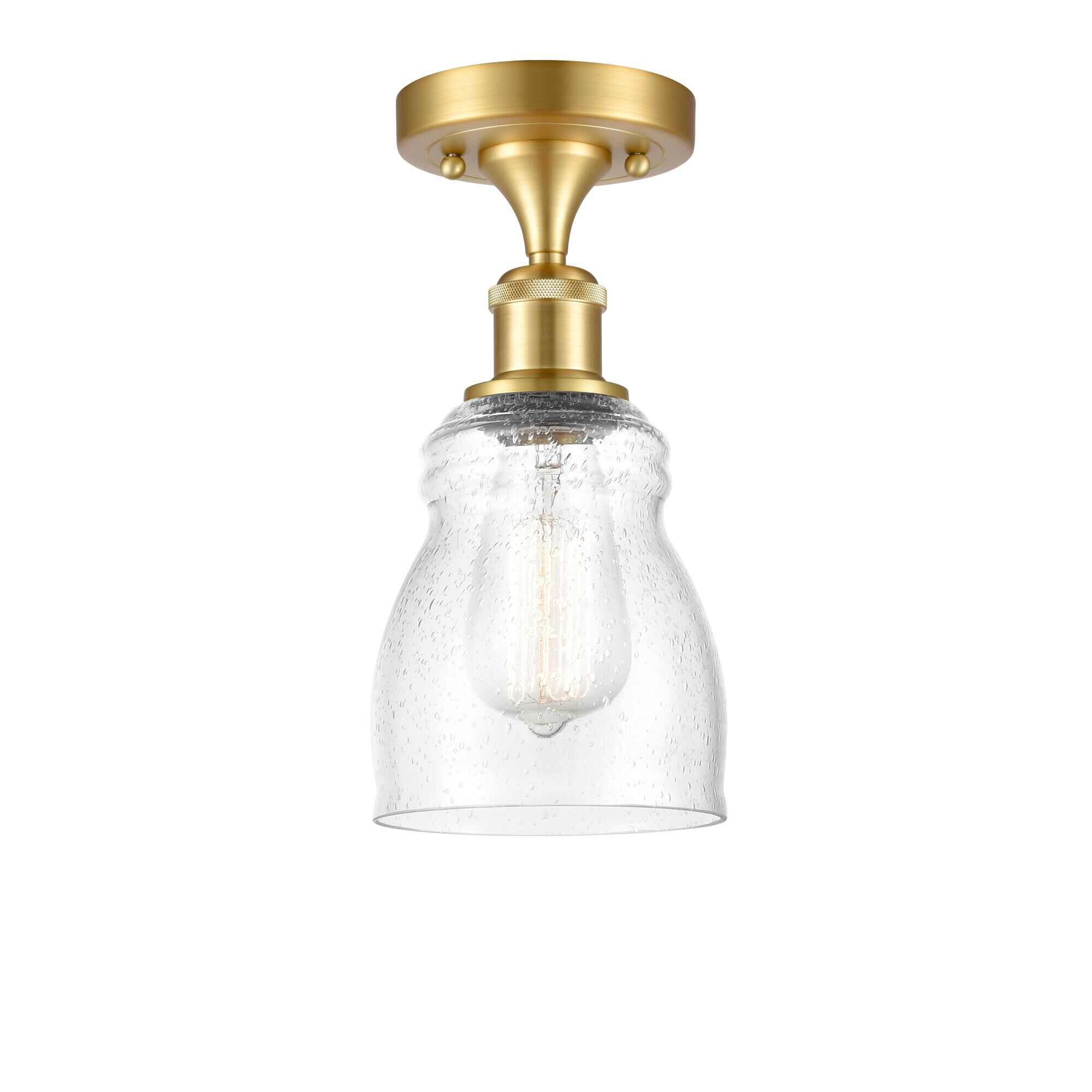 Shown in Satin Gold finish and Seedy Ellery glass