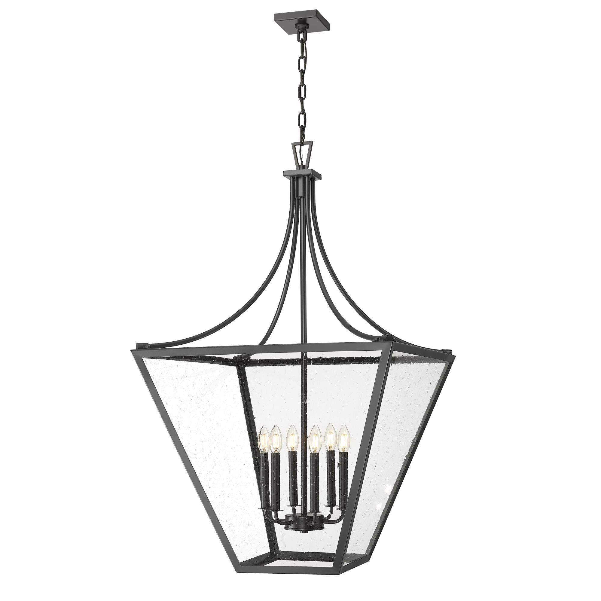 Shown in Iron Ore finish and Clear Seedy glass