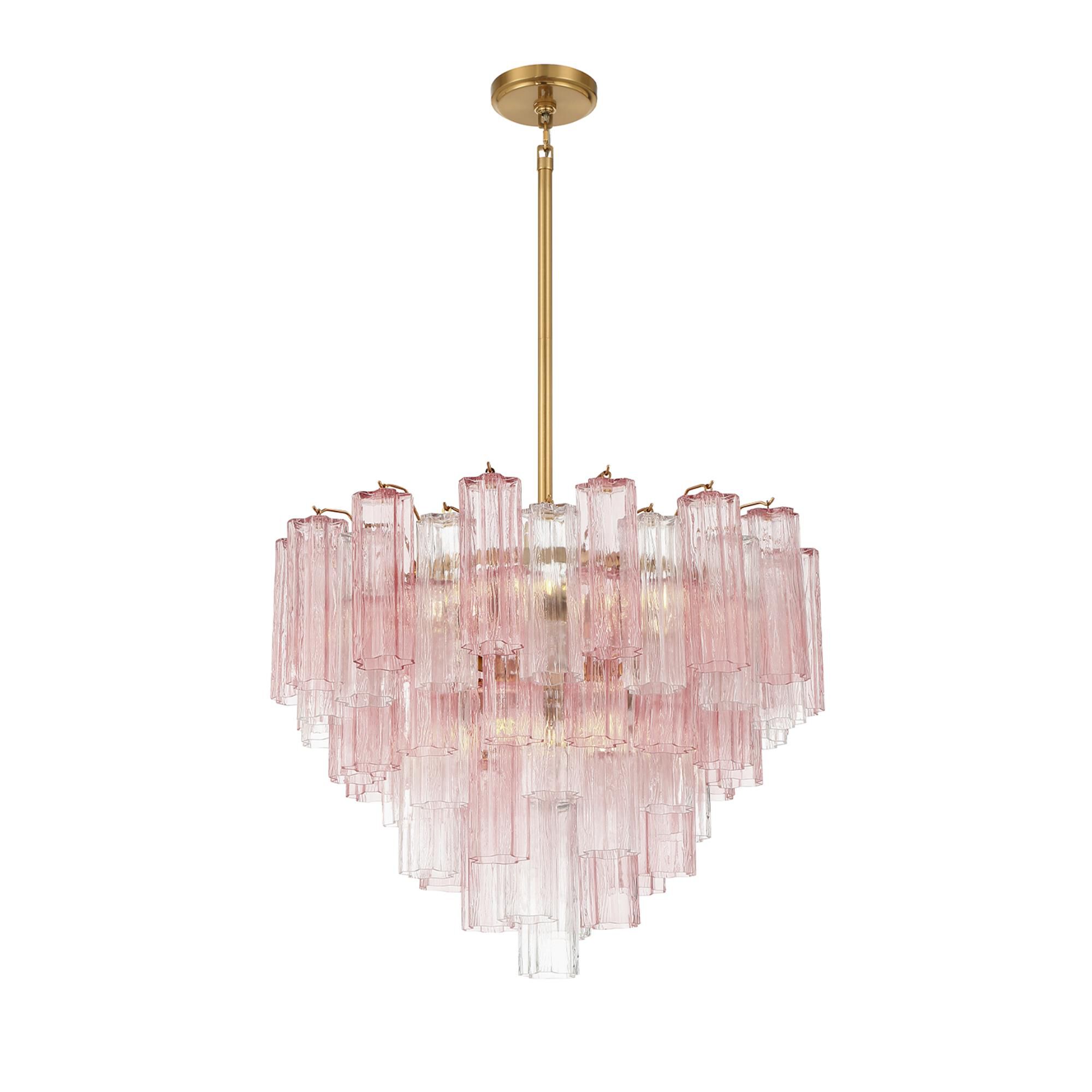 Shown in Aged Brass finish and Tronchi Spring glass