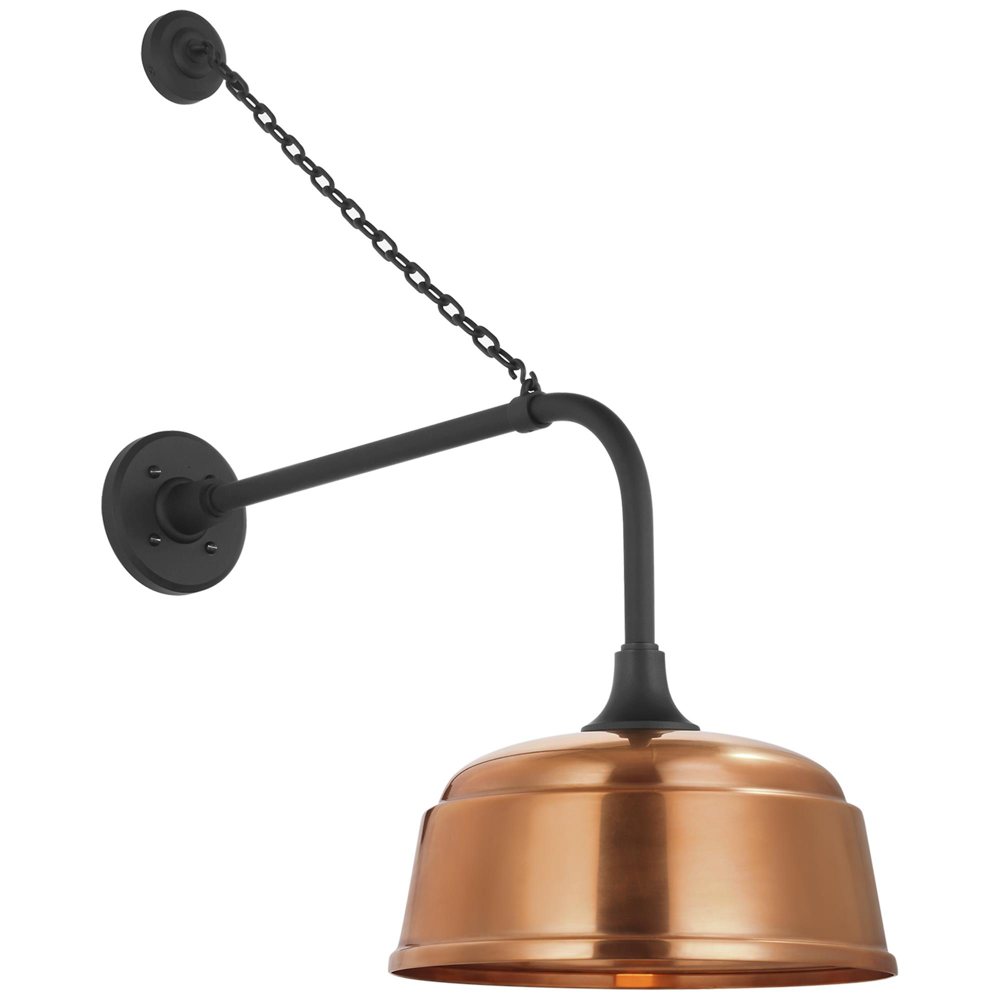 Shown in Matte Black finish and Copper shade