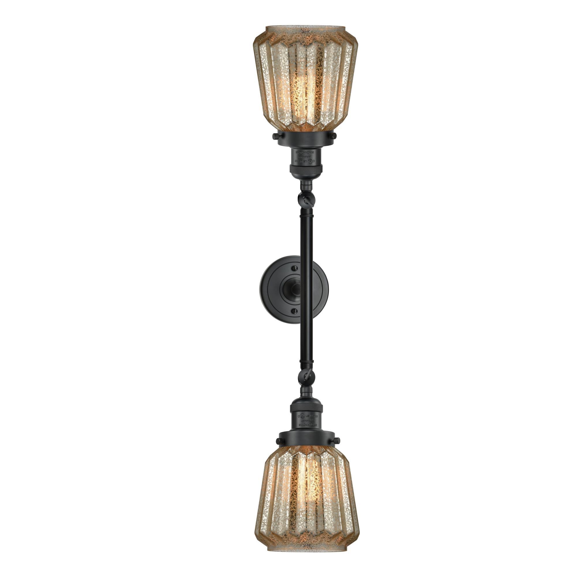 Shown in Matte Black finish and Mercury Plated glass