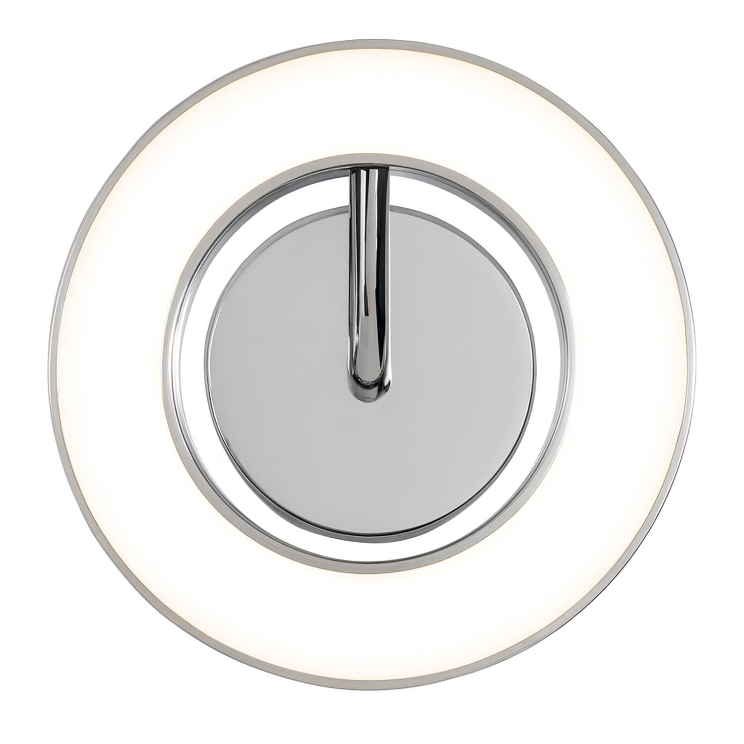 Shown in Polished Chrome finish and White glass