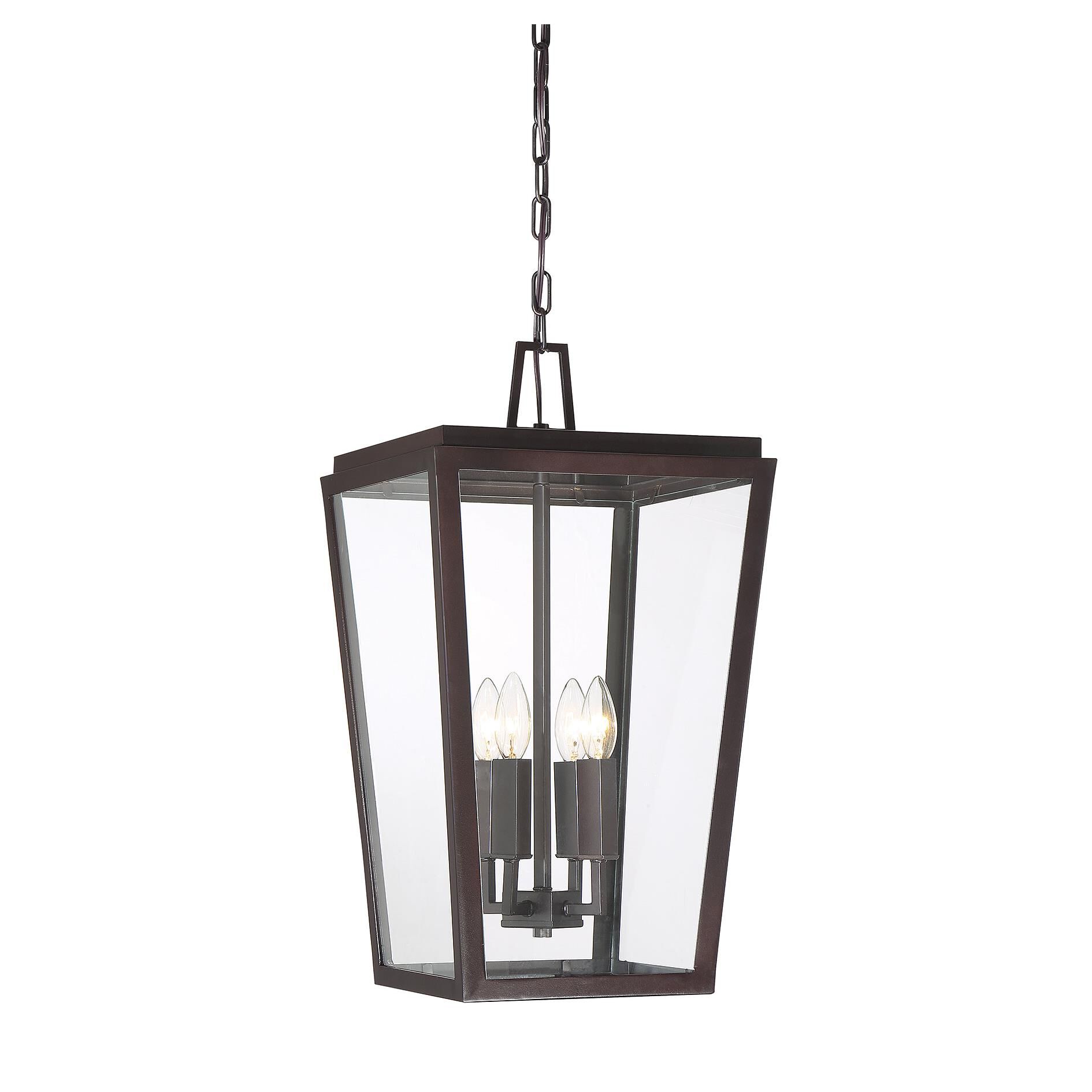 Shown in English Bronze finish and Clear glass