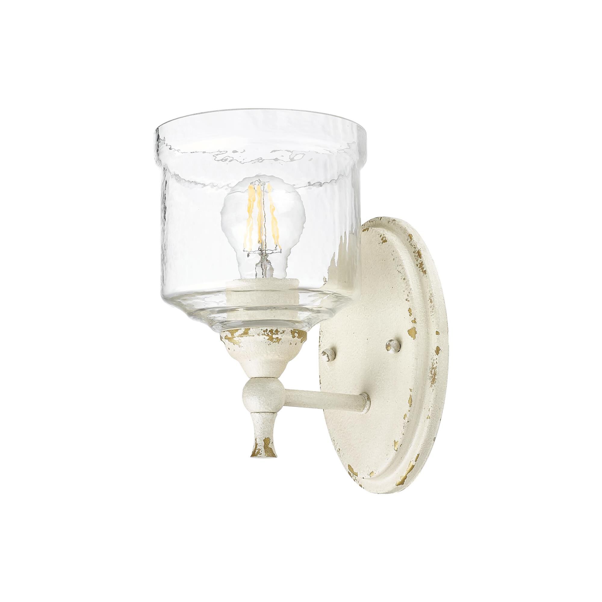 Shown in Antique Ivory finish and Hammered Water glass