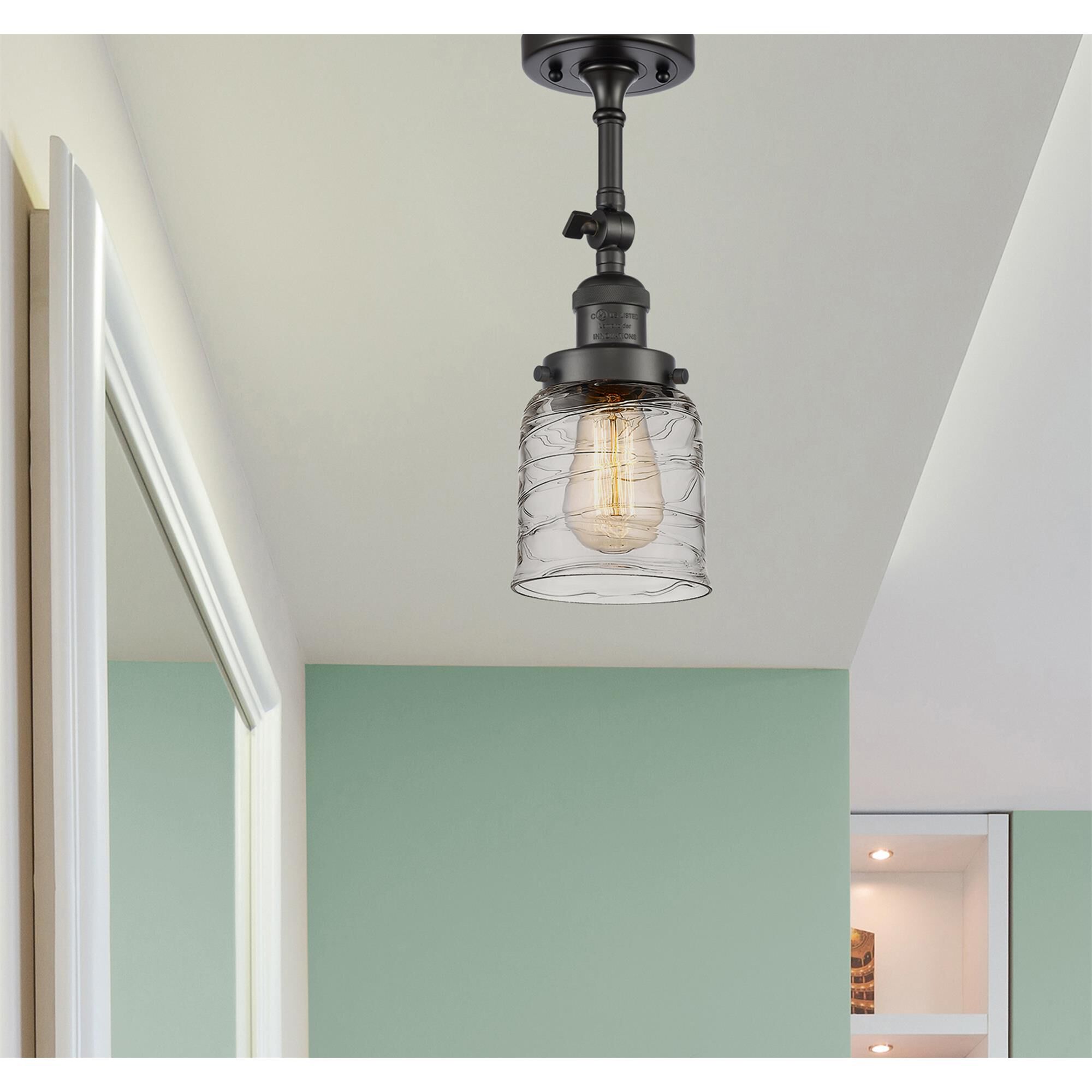 Bruno Marashlian Small Bell 5 Inch 1 Light Semi Flush Mount by Innovations Lighting