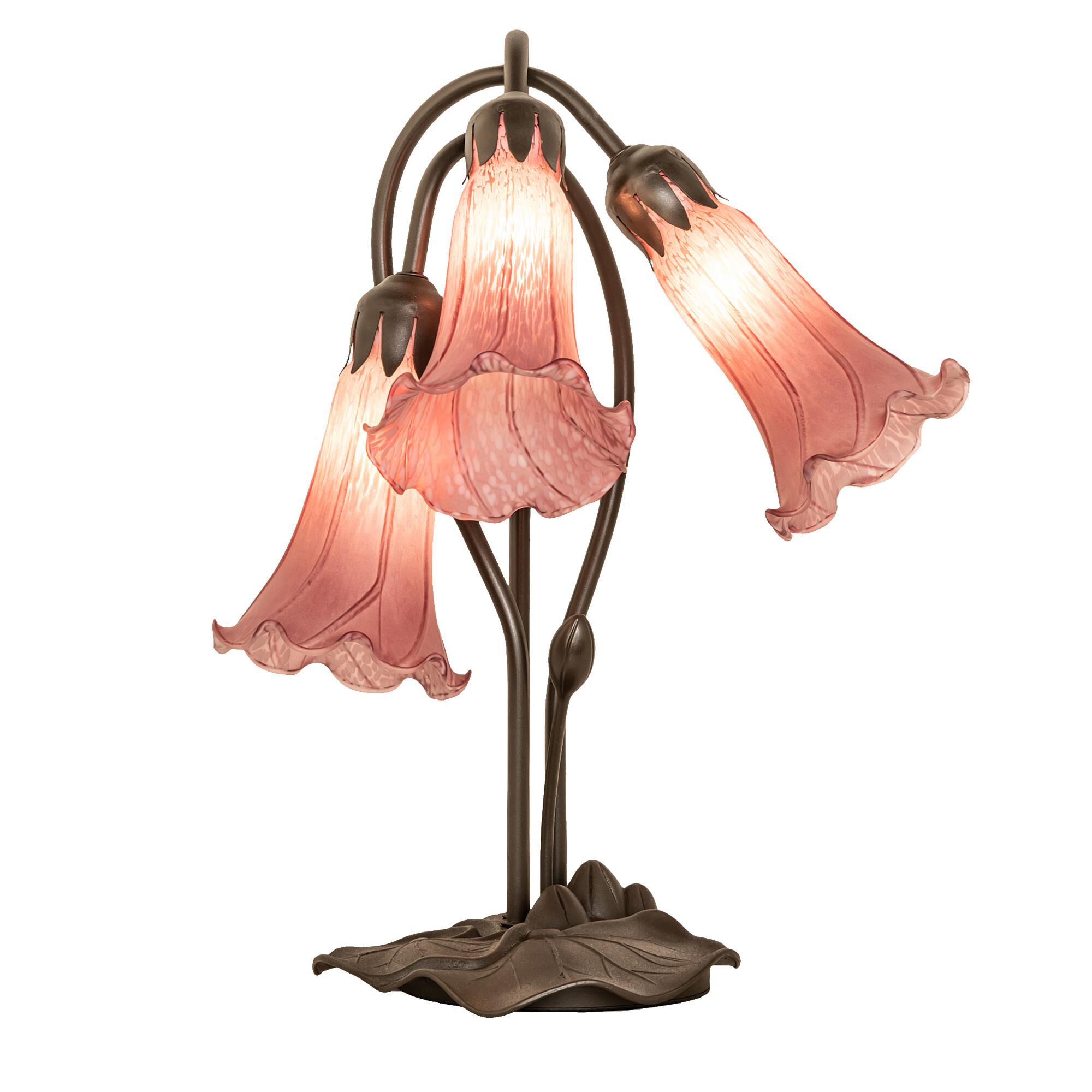 Lavender Pond Lily 16 Inch Accent Lamp by Meyda Lighting