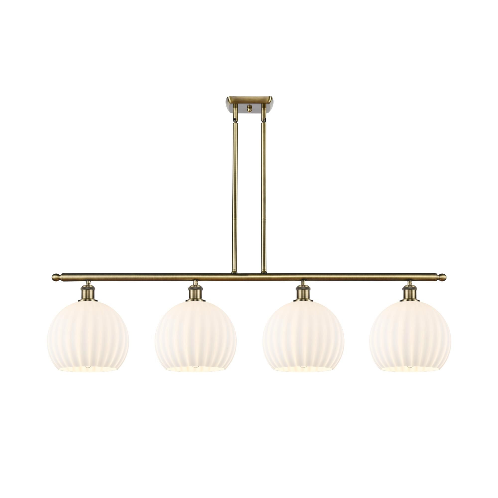 Bruno Marashlian White Venetian 48 Inch Linear Suspension Light by Innovations Lighting