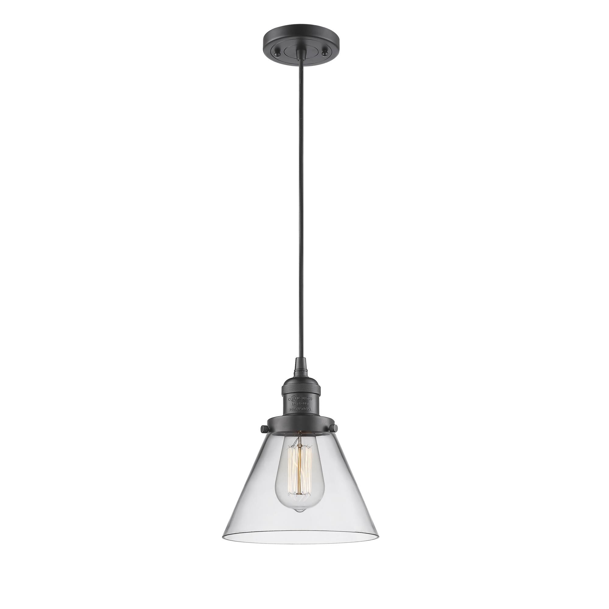 Bruno Marashlian Large Cone 8 Inch Mini Pendant by Innovations Lighting