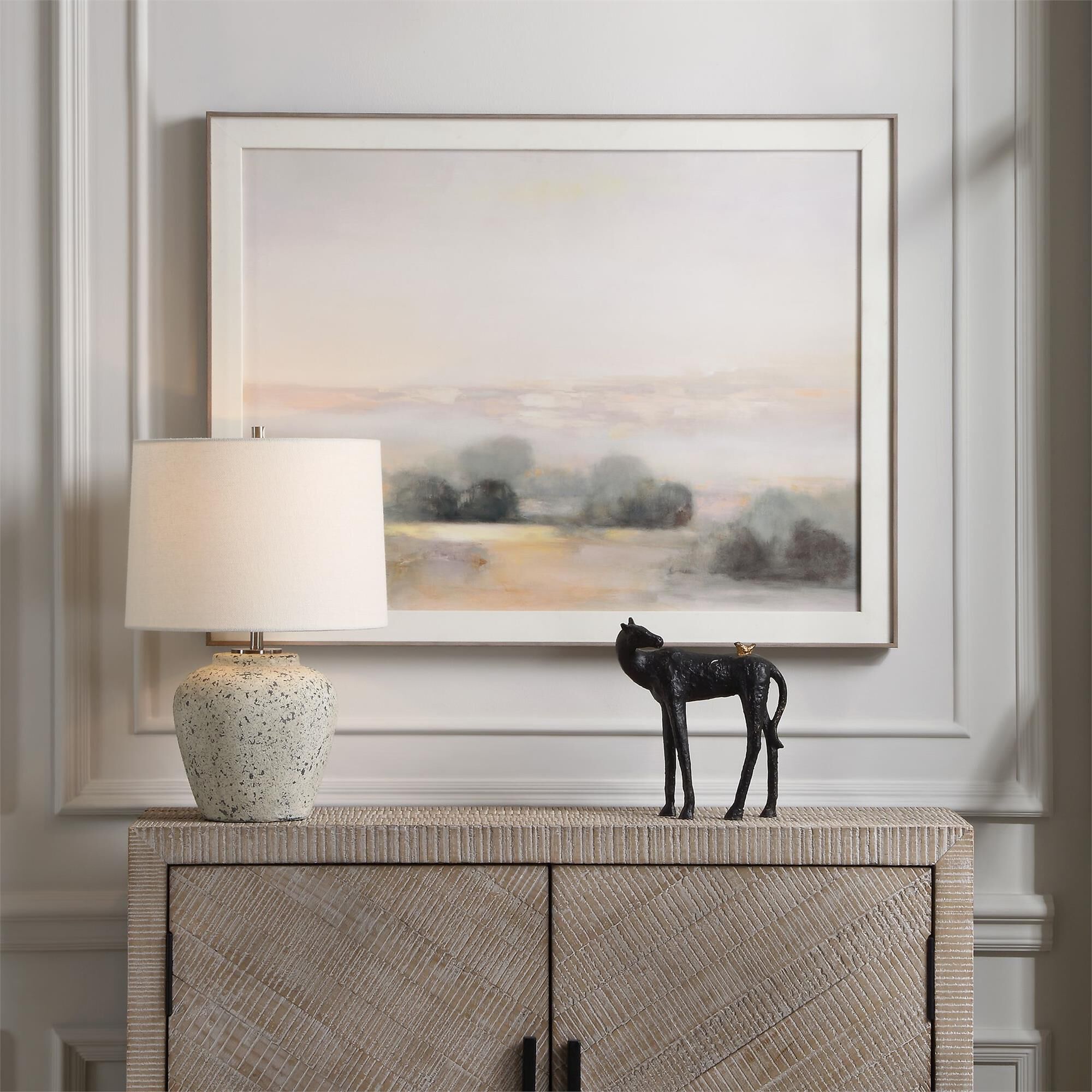 Shown in Thin Light Gray Plastic Frame With Wood Grain Detail finish