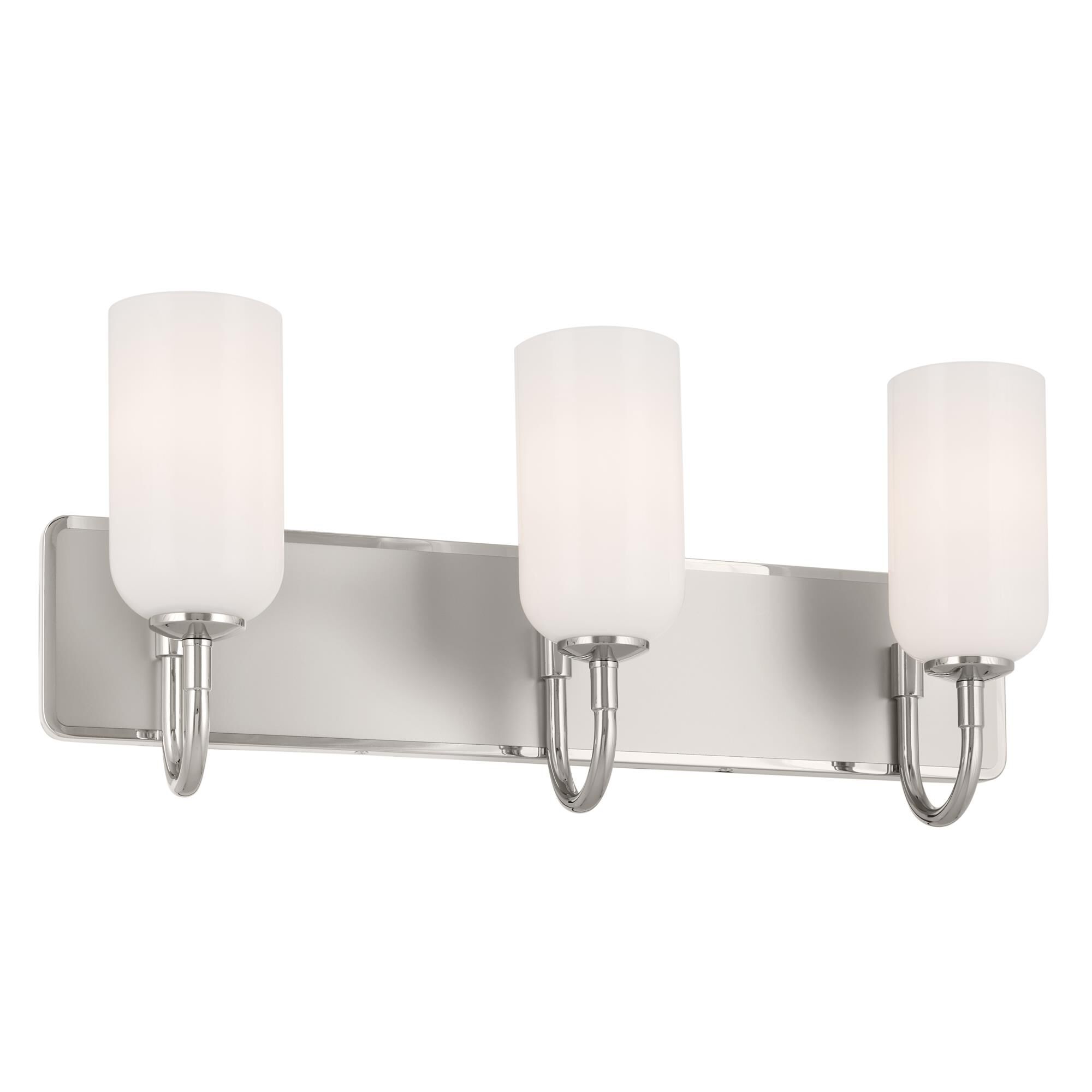 Shown in Polished Nickel finish and Opal glass