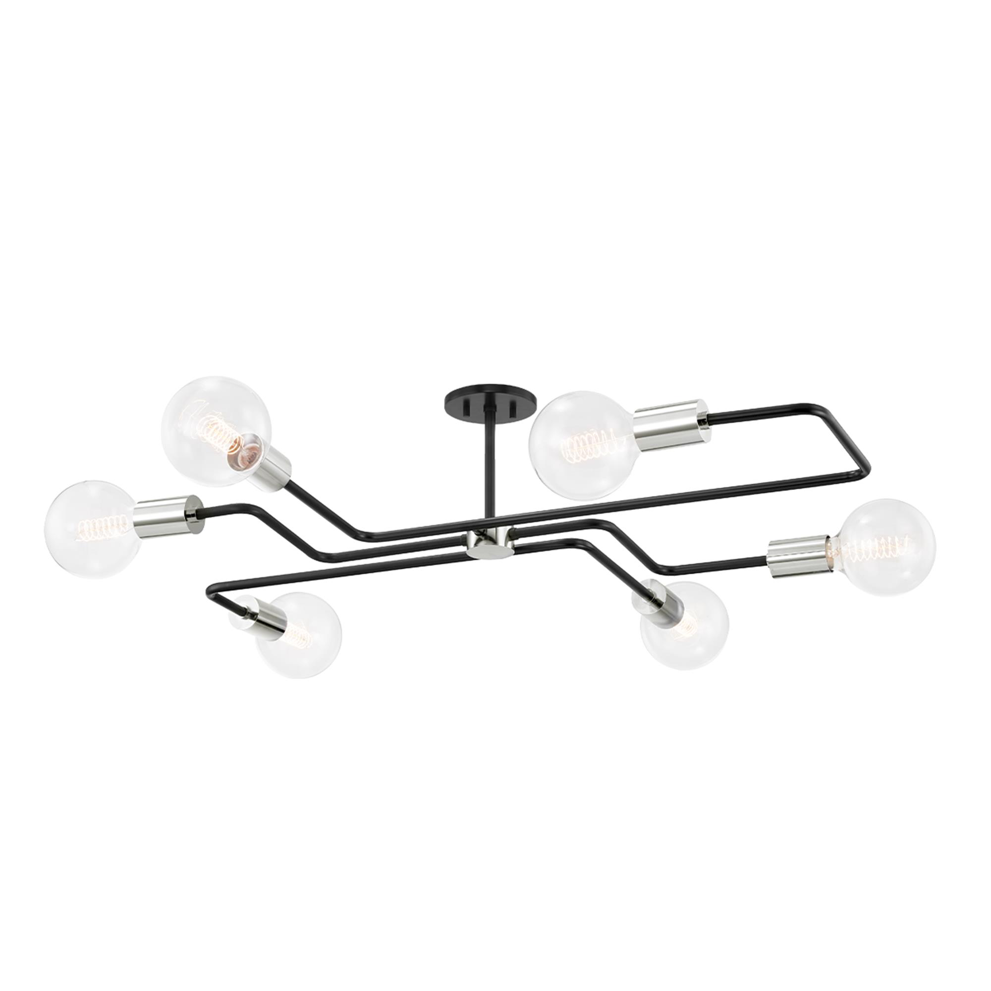 Jena 40 Inch 6 Light Semi Flush Mount,