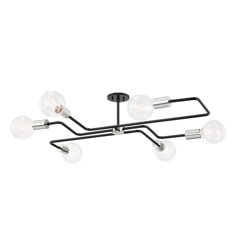 Jena 40 Inch 6 Light Semi Flush Mount by Mitzi