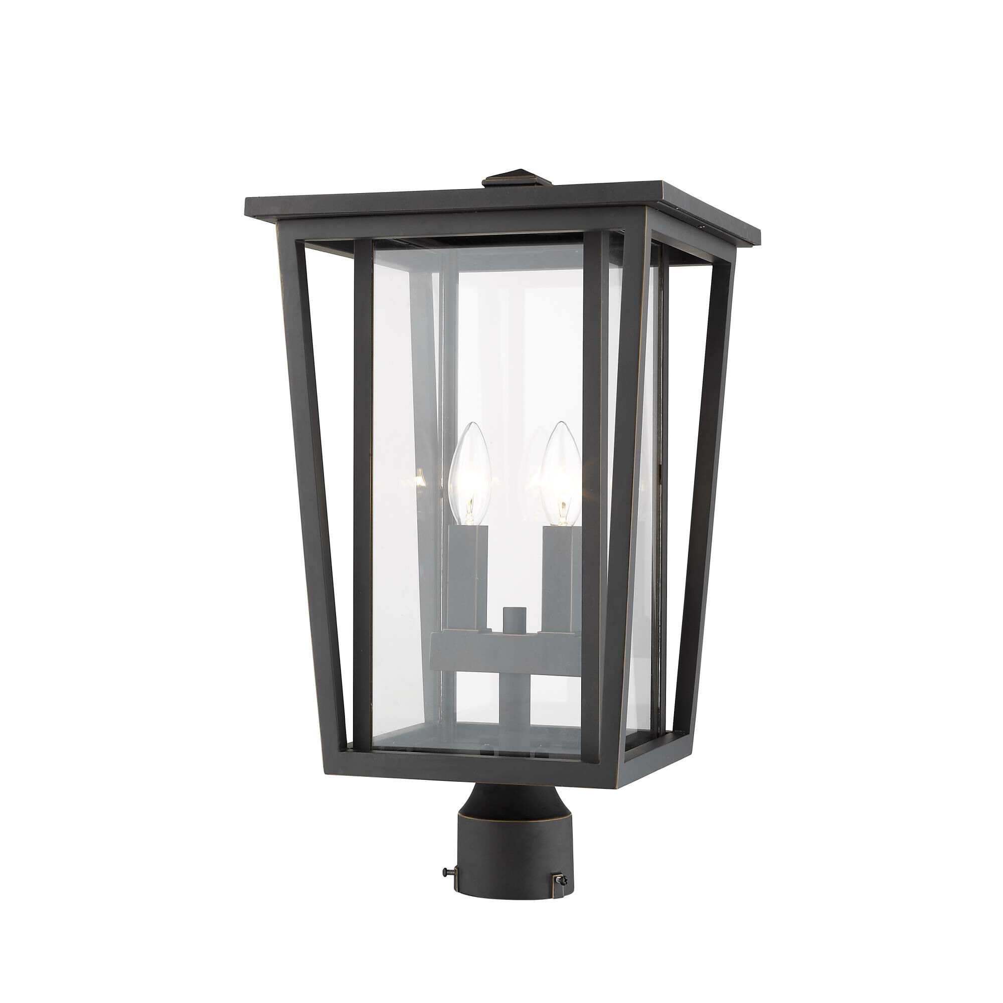 Shown in Oil Rubbed Bronze finish and Glass shade