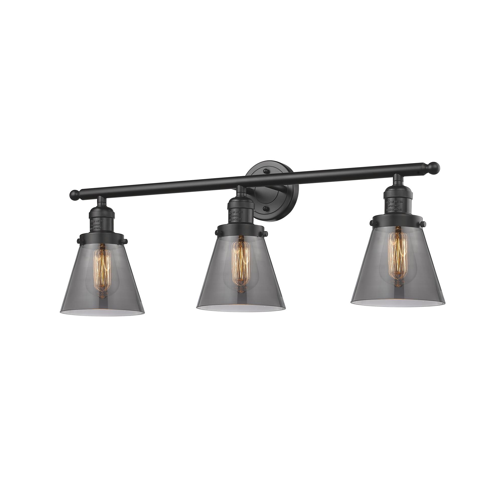 Bruno Marashlian Small Cone 30 Inch 3 Light Bath Vanity Light by Innovations Lighting