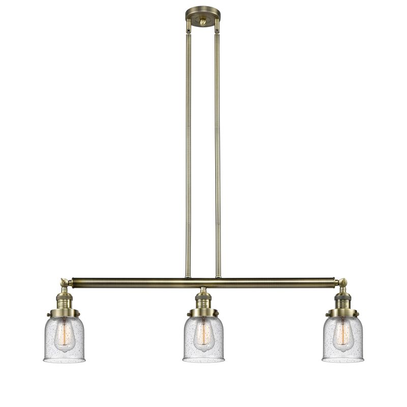 Bruno Marashlian Small Bell 36 Inch 3 Light Linear Suspension Light by Innovations Lighting