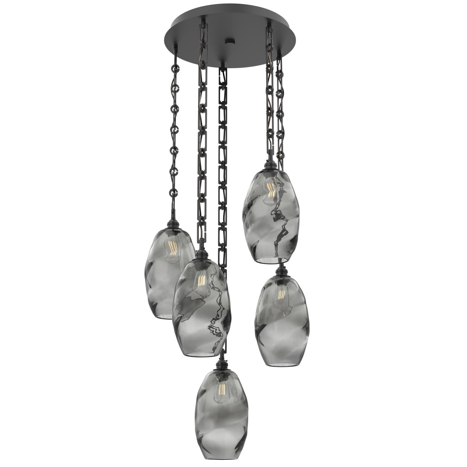 Levi Wilson Ellisse 21 Inch Multi Light Pendant by Hammerton Studio
