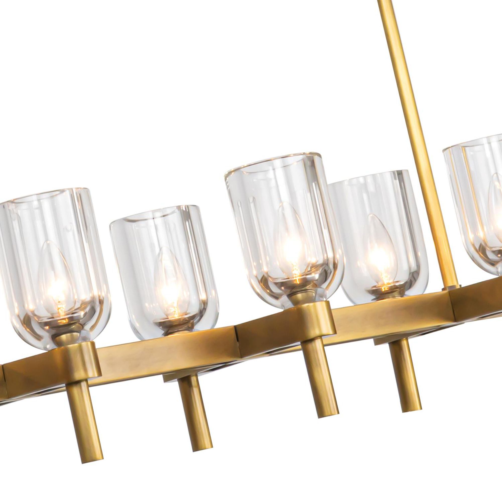 Shown in Vintage Brass/Clear Crystal finish