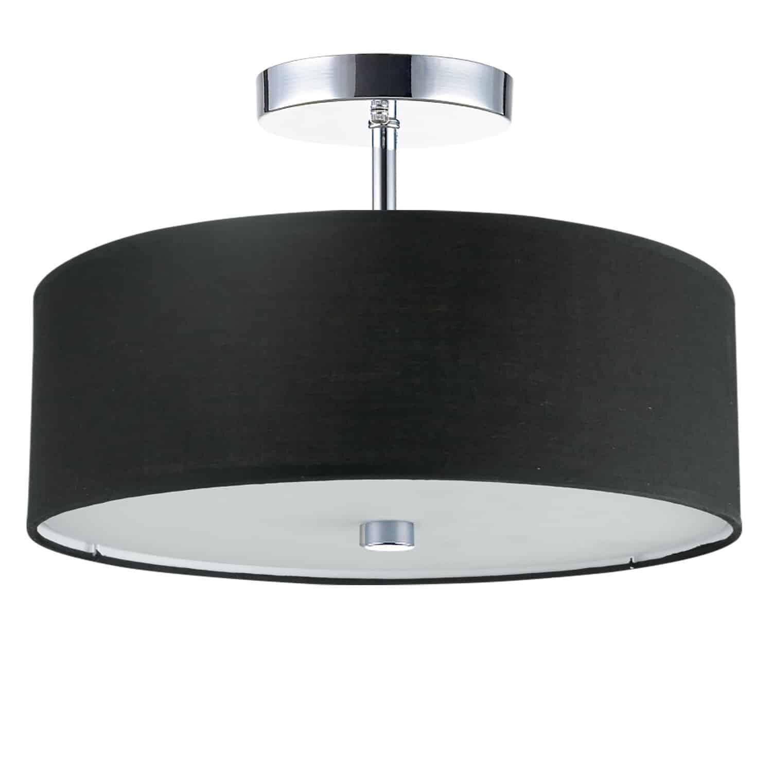 Shown in Black finish and Hardback Black shade and Polished Chrome accent