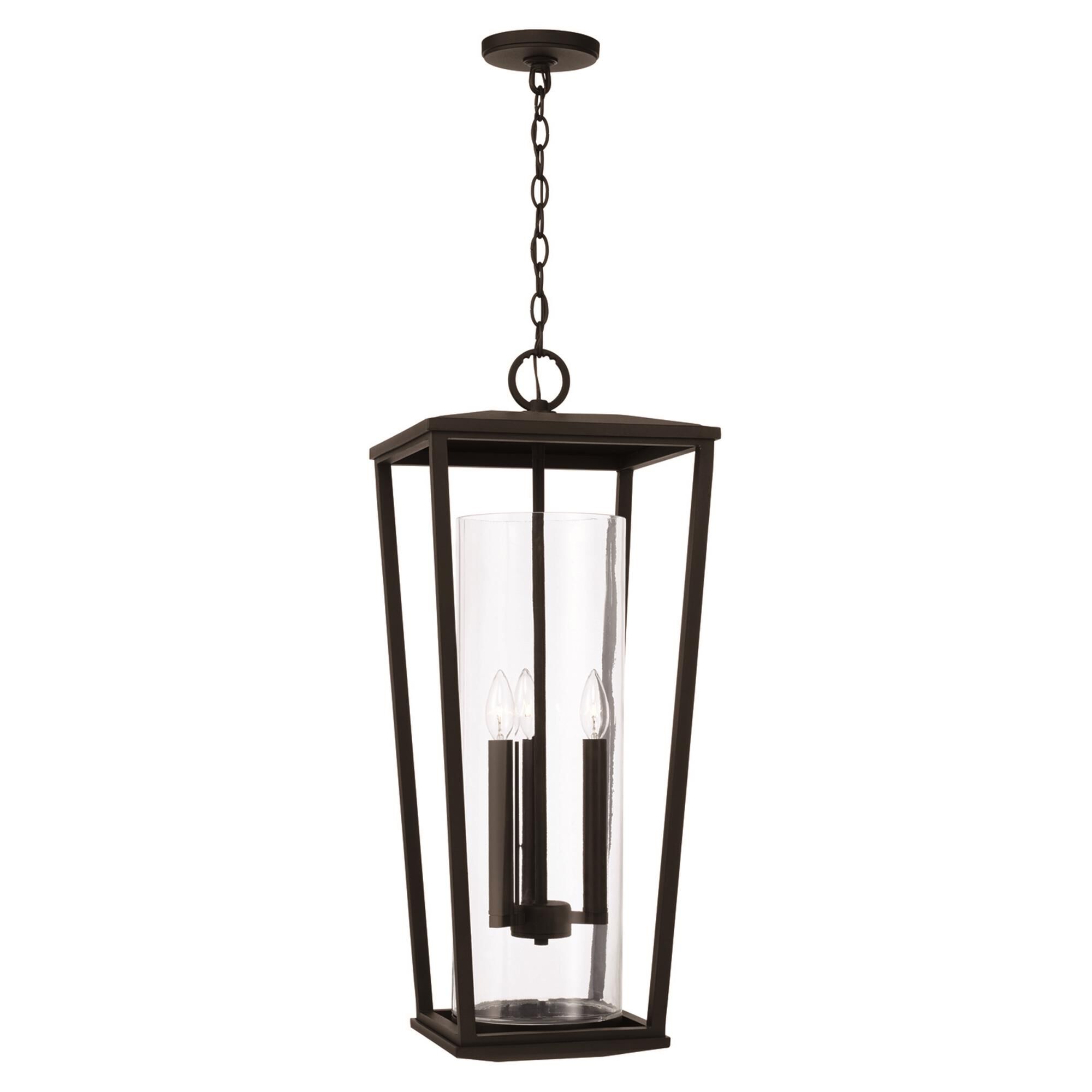 Shown in Black finish and Clear glass