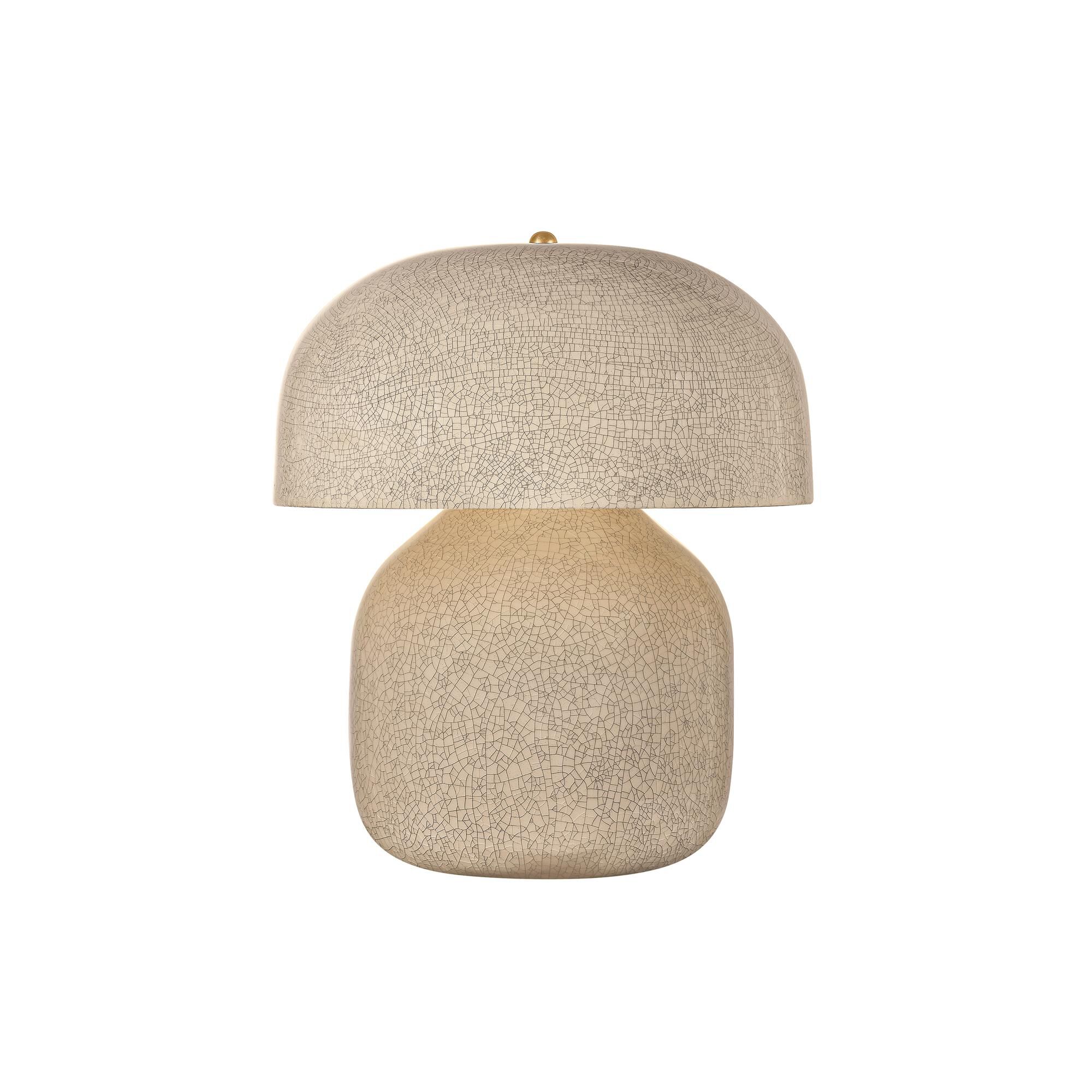 Shown in Aged Brass and Ceramic Inked Crackle finish and Inked Crackle Ceramic shade