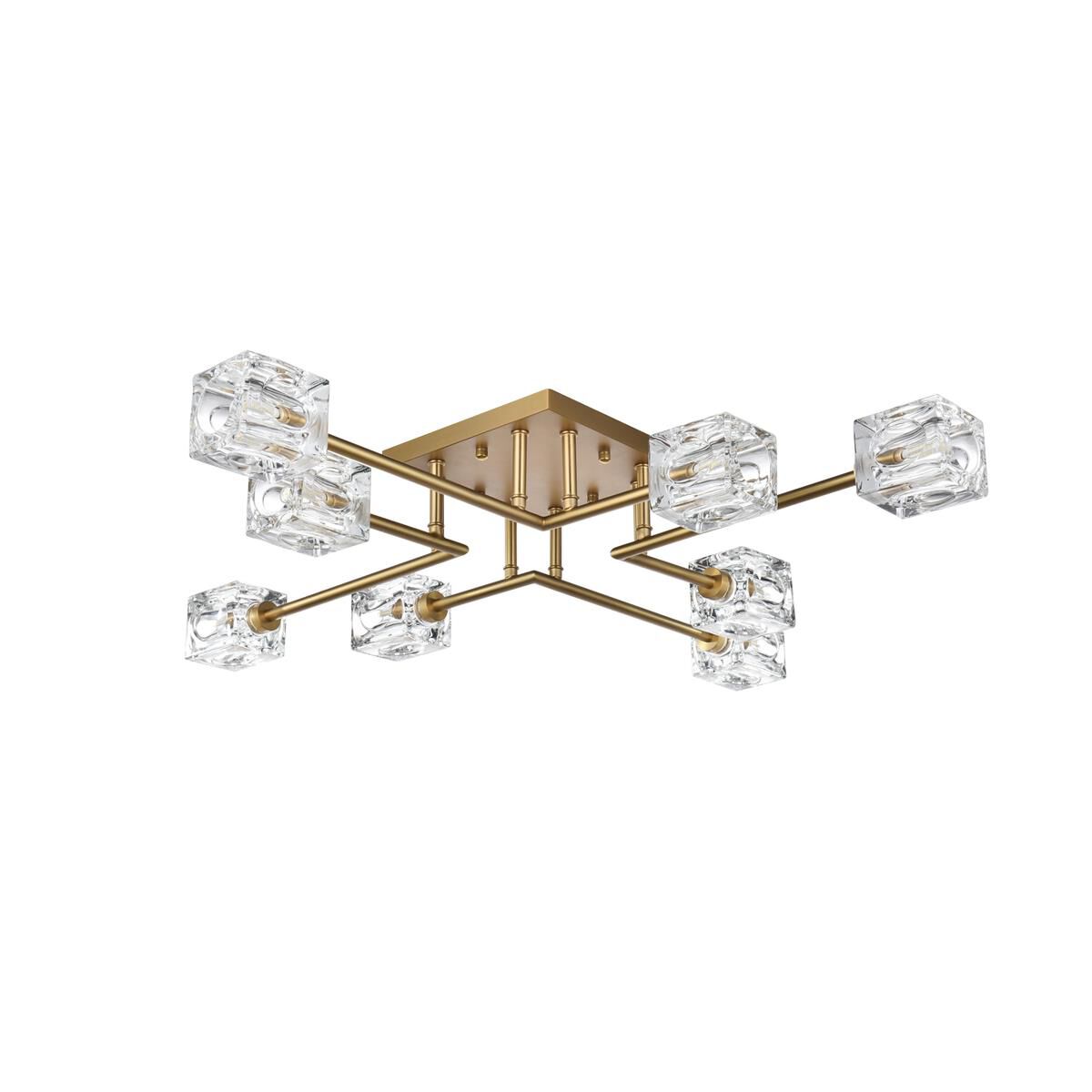 Shown in Satin Gold finish and Clear Royal Cut crystal