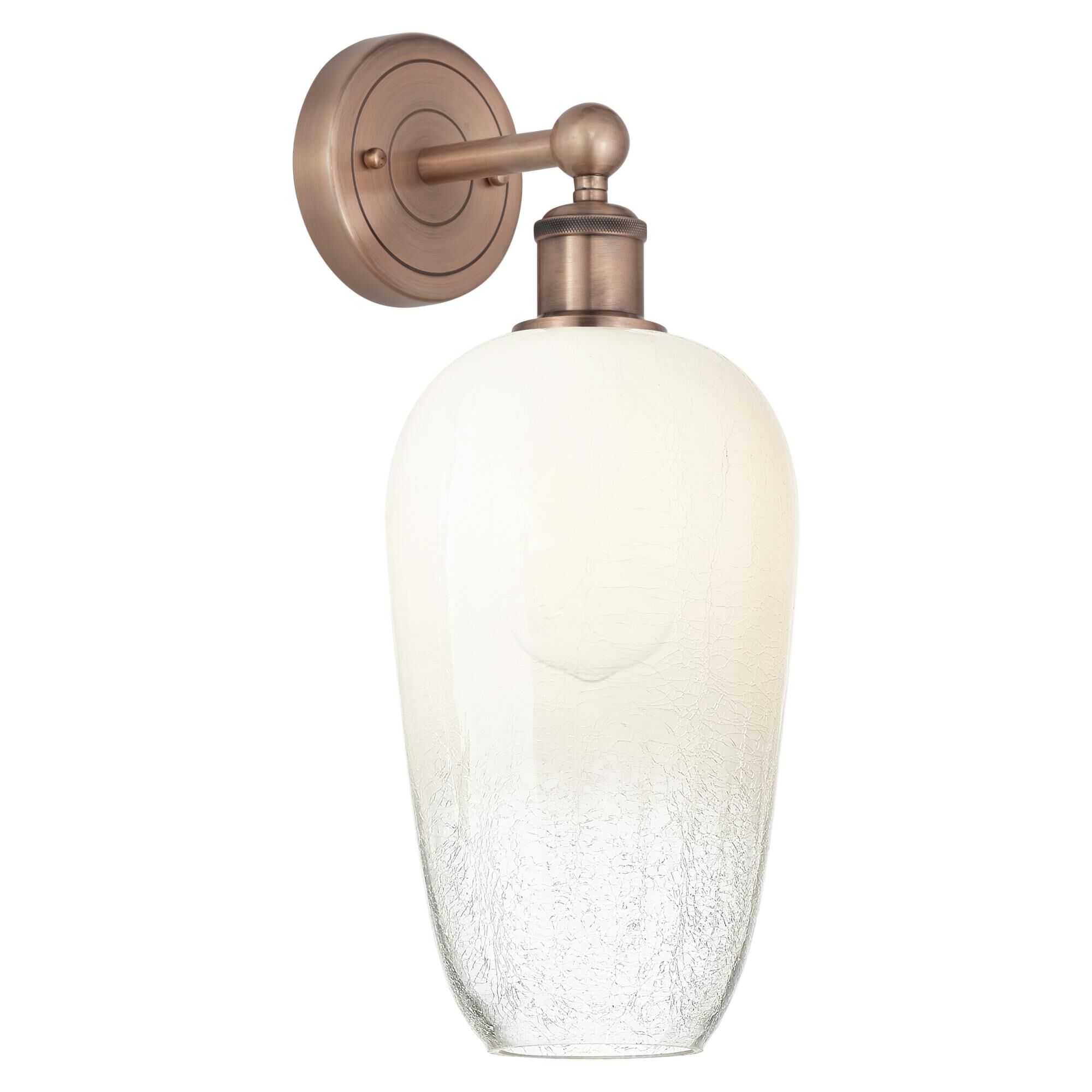 Shown in Antique Copper finish and Opal glass