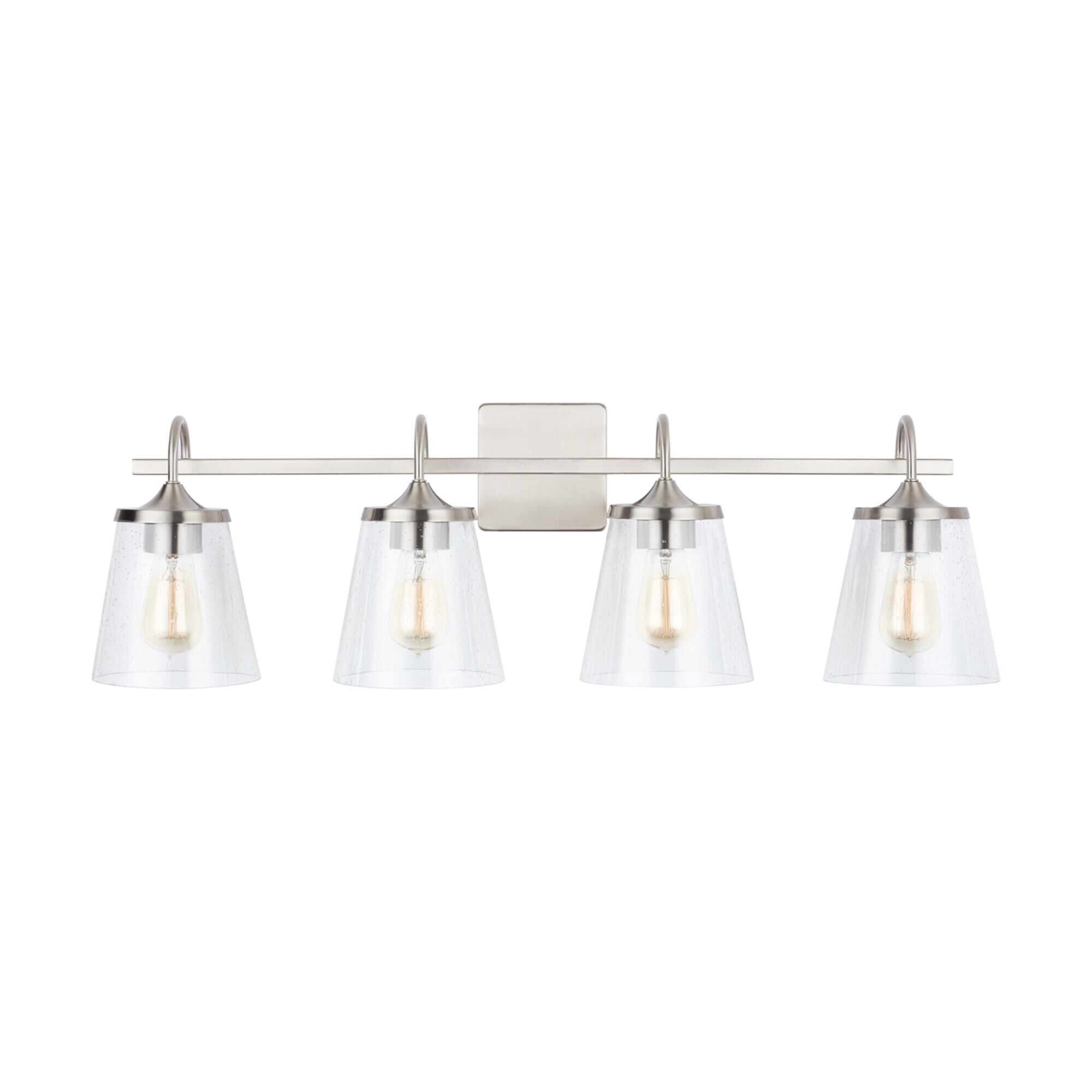 Shown in Brushed Nickel finish and 496 glass