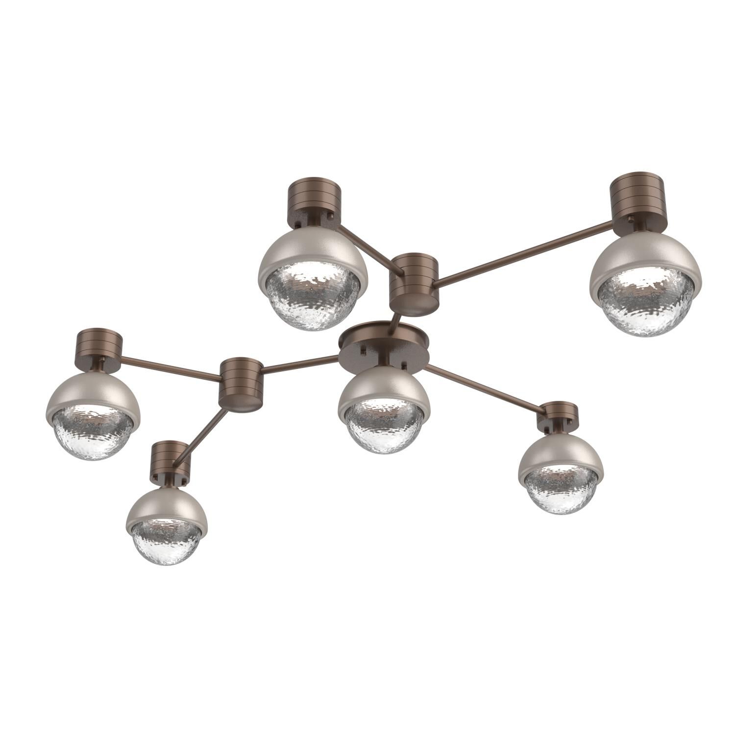Shown in Burnished Bronze finish and Clear glass and Beige Silver accent