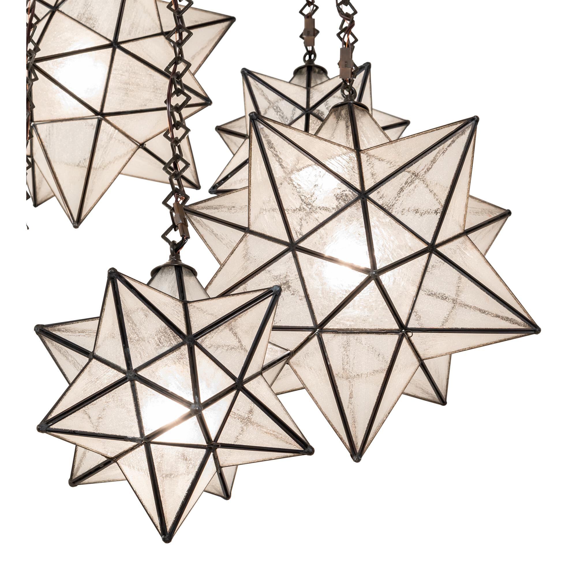 Moravian Star 37 Inch 5 Light Multi Light Pendant by Meyda Lighting