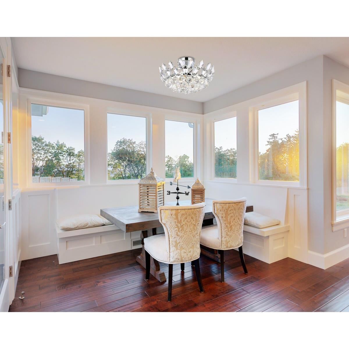 Emilia 16 Inch 3 Light Flush Mount by Elegant Lighting