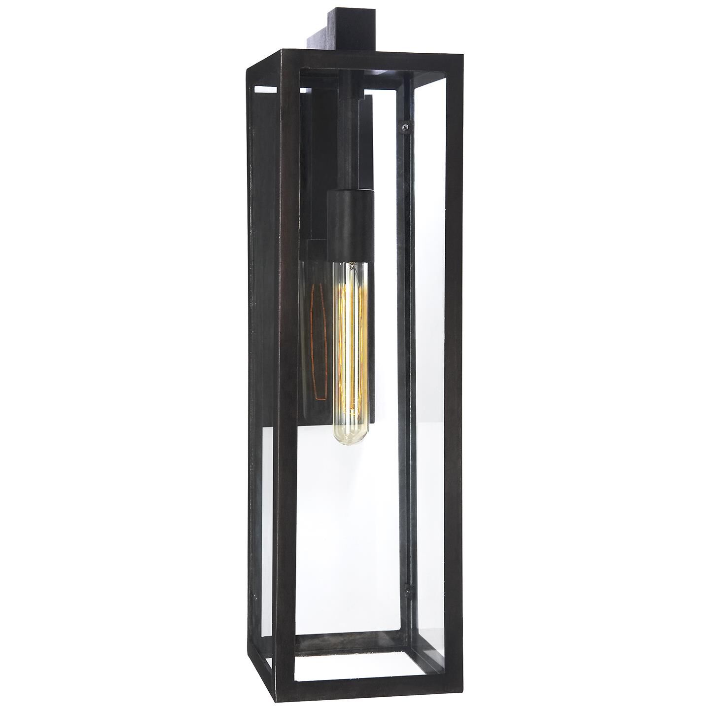 Visual Comfort Signature Collection Chapman & Myers Fresno Framed 21 Inch Tall Outdoor Wall Light