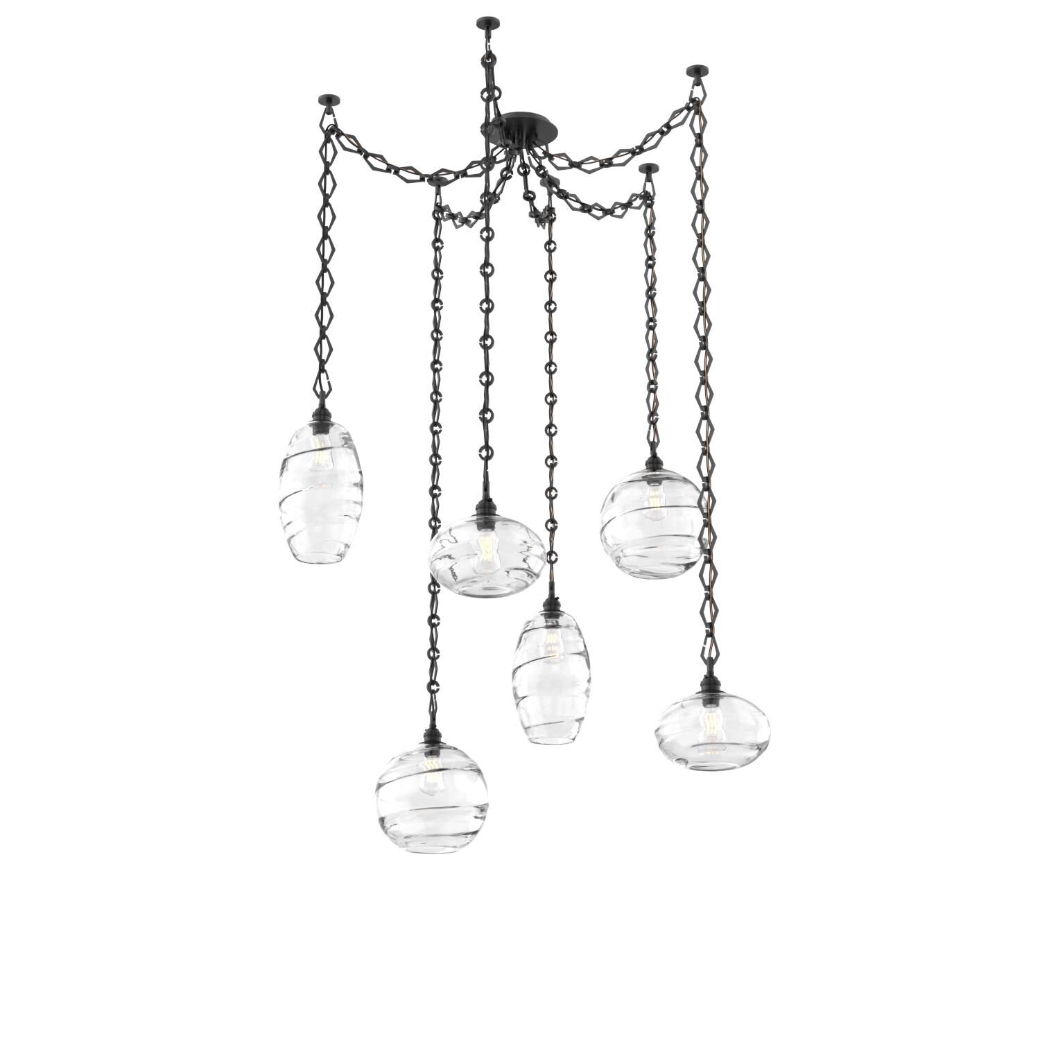 Shown in Matte Black finish and Clear glass